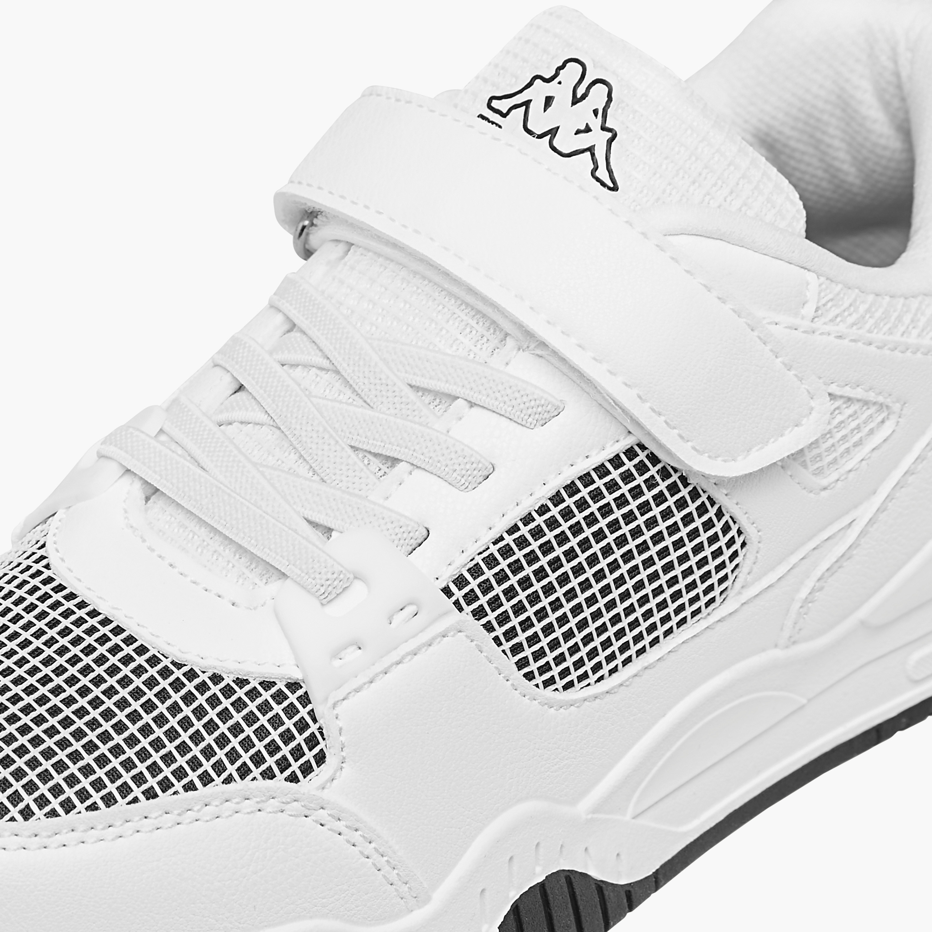 Kappa Kids' Logo Print Sneakers with Hook and Loop Closure-boys-shoes-schoolshoes-image-4