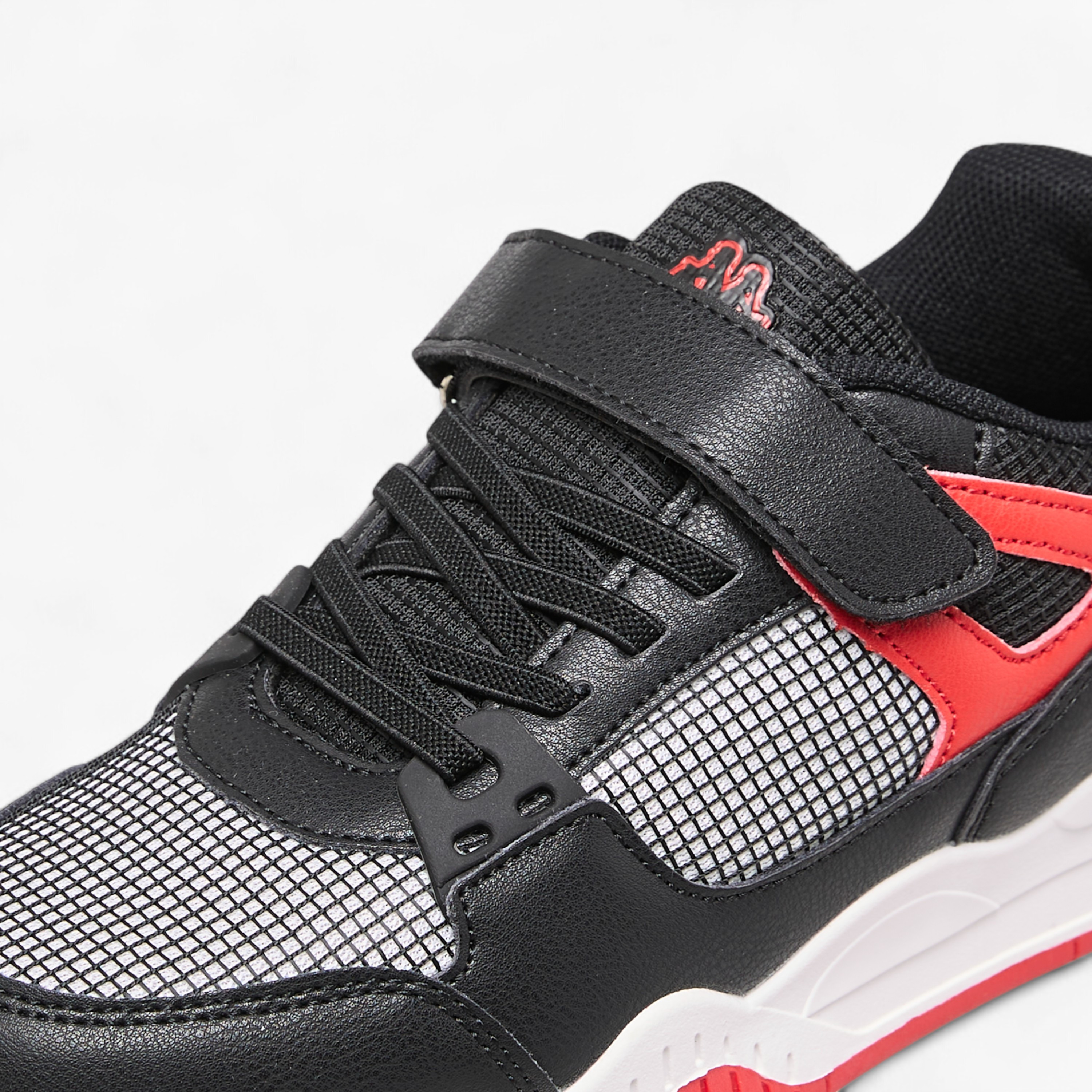Kappa Kids' Logo Detail Sneakers with Hook and Loop Closure-boys-shoes-sneakers-image-4