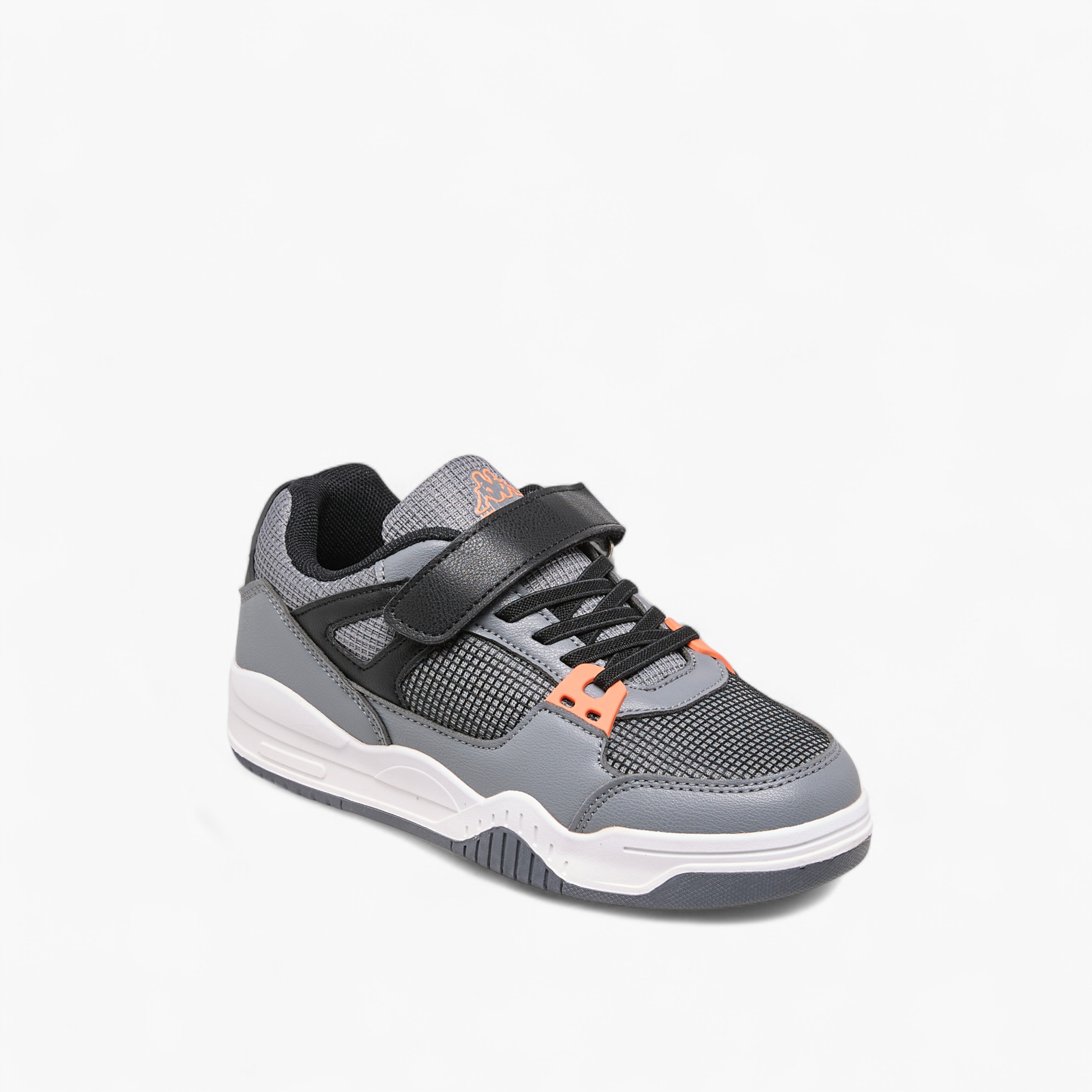 Kappa Kids' Logo Detail Sneakers with Hook and Loop Closure-boys-shoes-sneakers-image-2