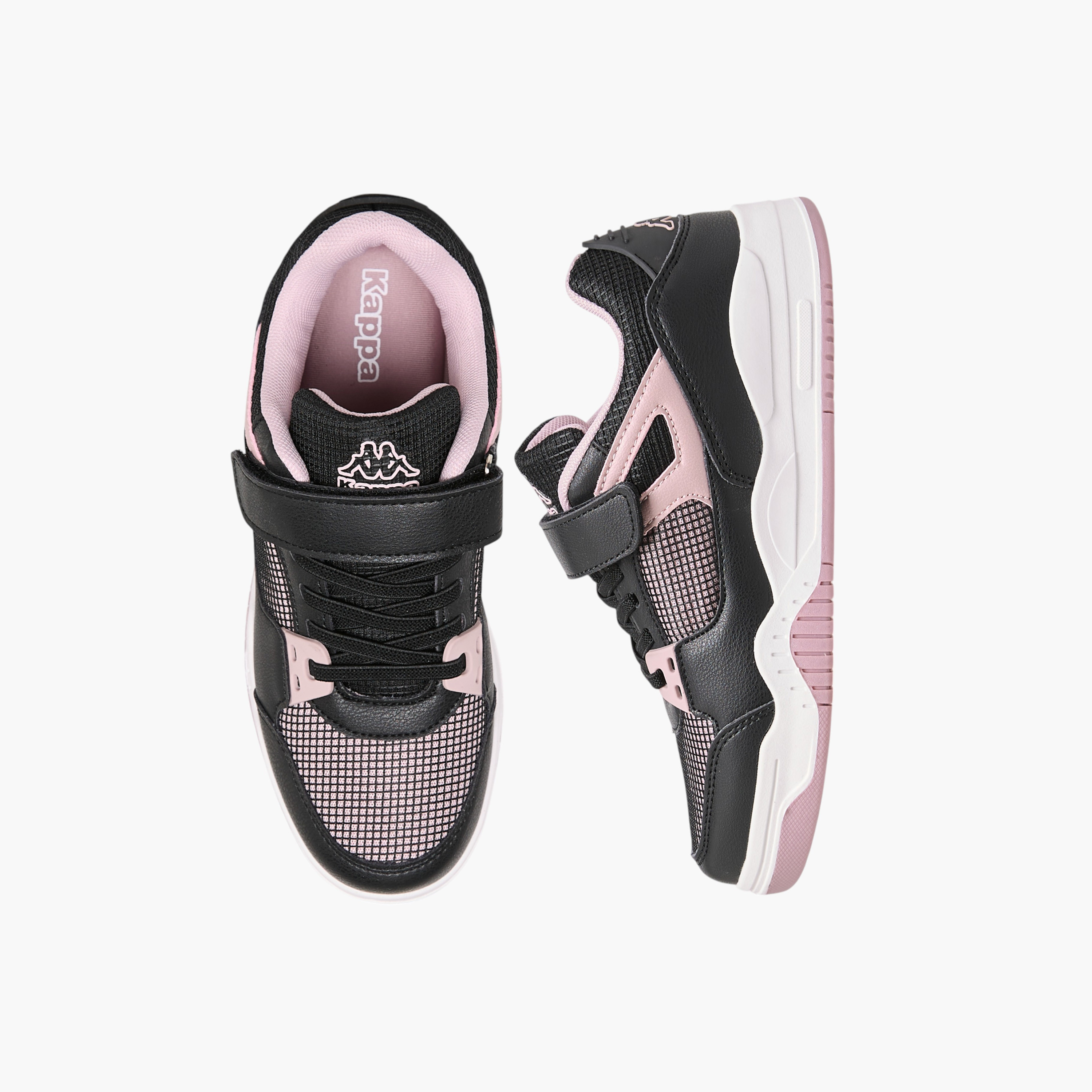 حذاء سنيكرز بطبعات شعار وشريط إغلاق لاصق للبنات من لي كوبر-girls-shoes-sneakers-image-1