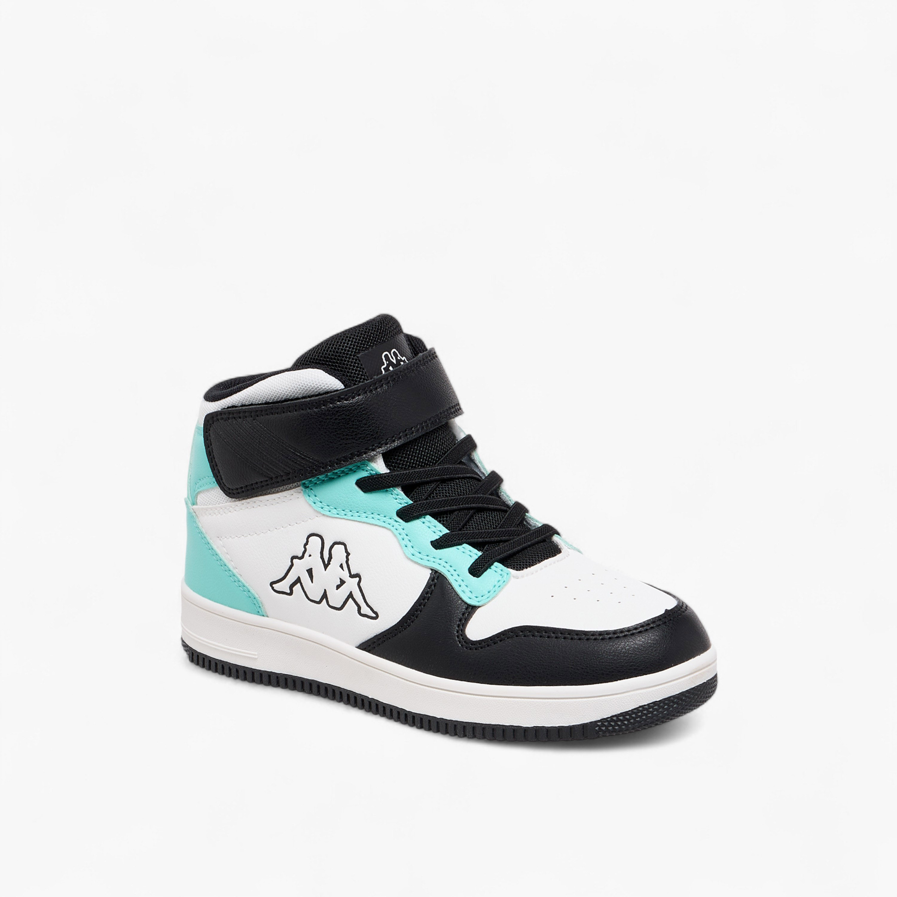 Kappa Kids' Colourblock High-Top Sneakers with Hook and Loop Closure-girls-shoes-sports-image-2