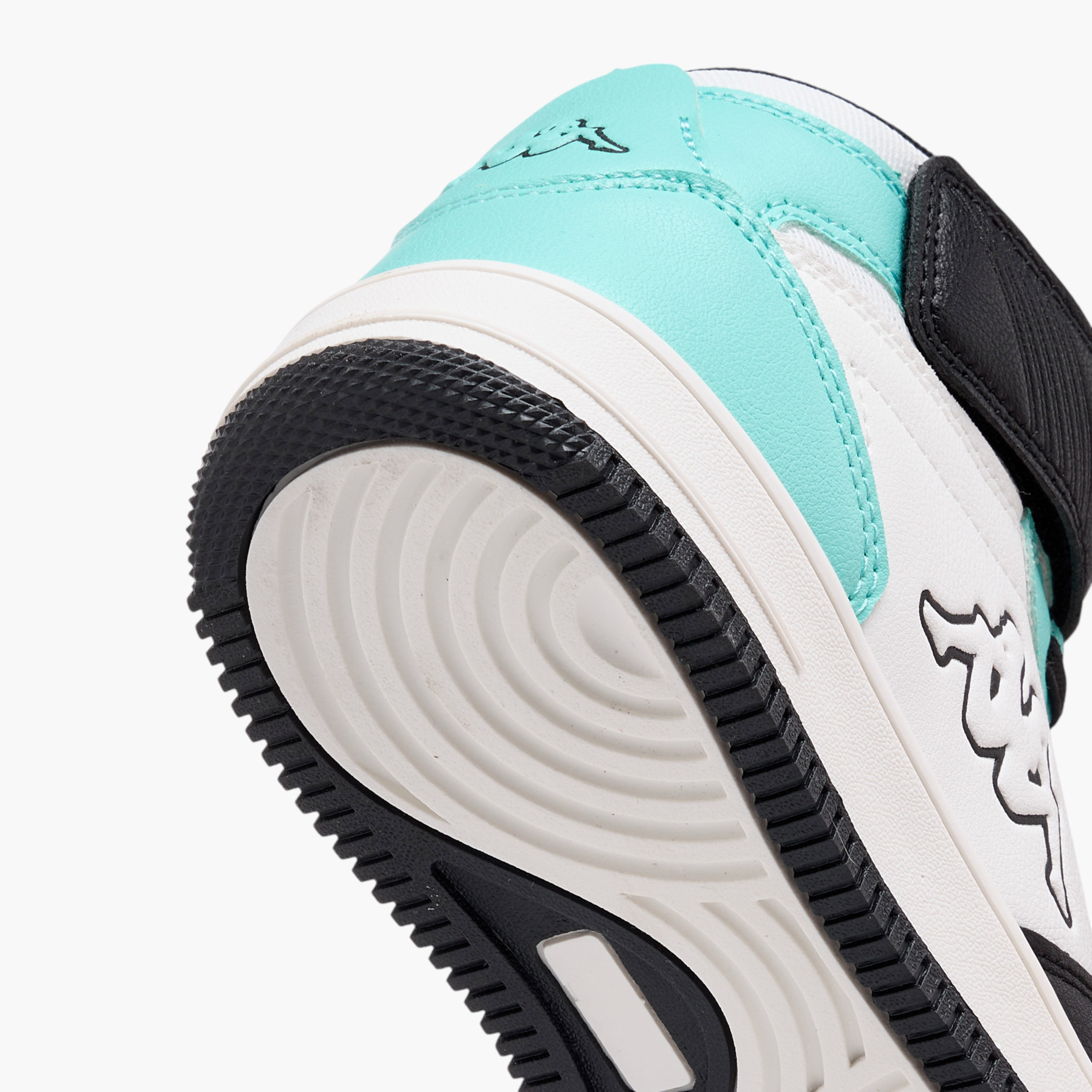 Kappa Kids' Colourblock High-Top Sneakers with Hook and Loop Closure-girls-shoes-sports-image-5