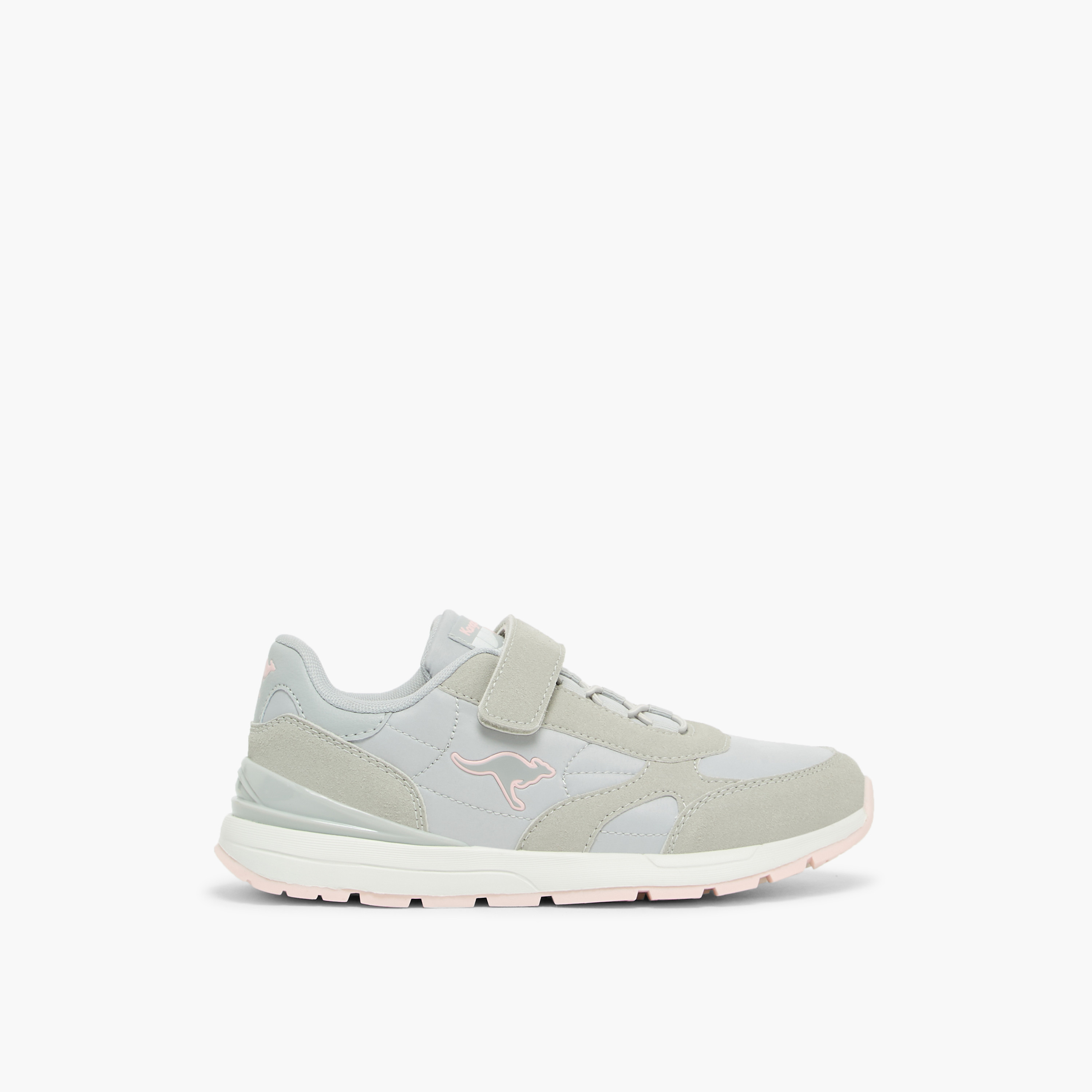 حذاء رياضي مخطط بشريط إغلاق لاصق للبنات من كانغاروز-girls-shoes-sneakers-image-3