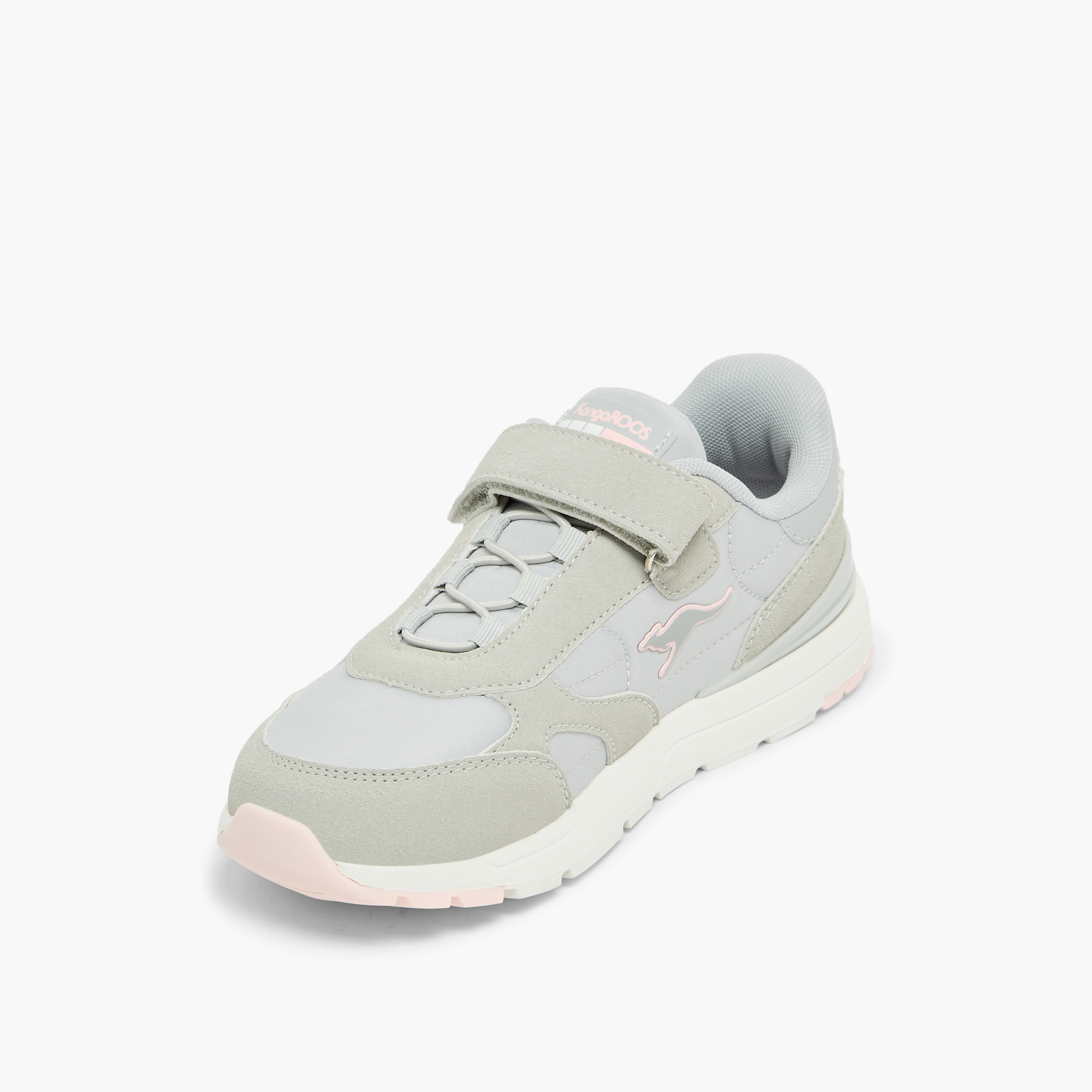 حذاء رياضي مخطط بشريط إغلاق لاصق للبنات من كانغاروز-girls-shoes-sneakers-image-4