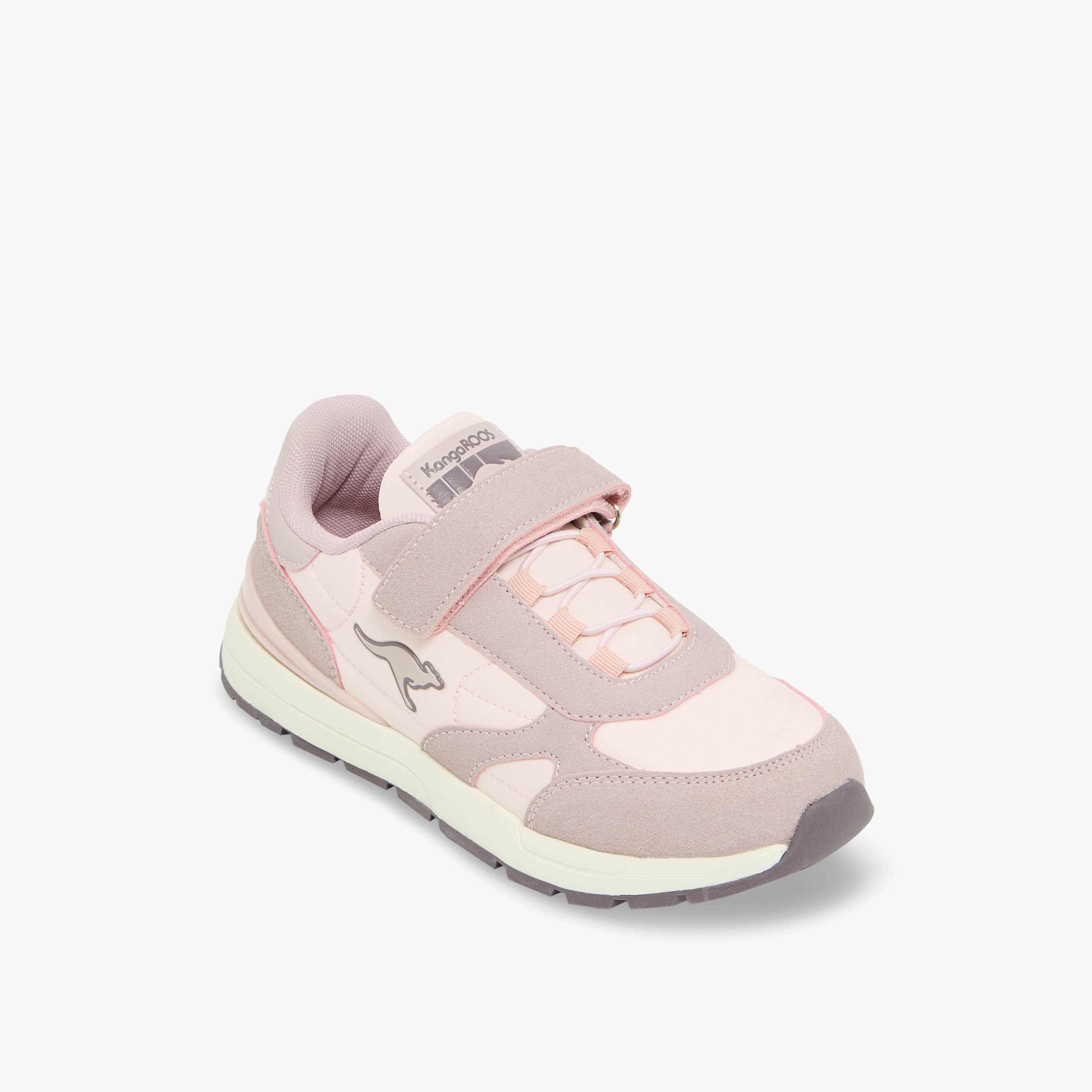 حذاء رياضي مخطط بشريط إغلاق لاصق للبنات من كانغاروز-girls-shoes-sneakers-image-2