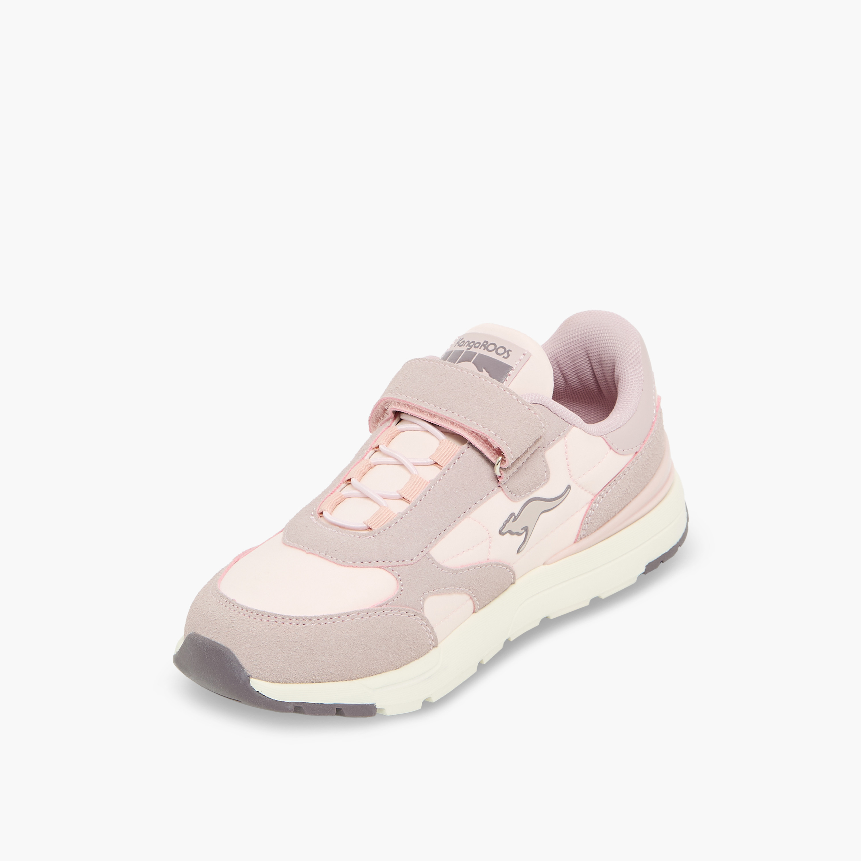حذاء رياضي مخطط بشريط إغلاق لاصق للبنات من كانغاروز-girls-shoes-sneakers-image-4