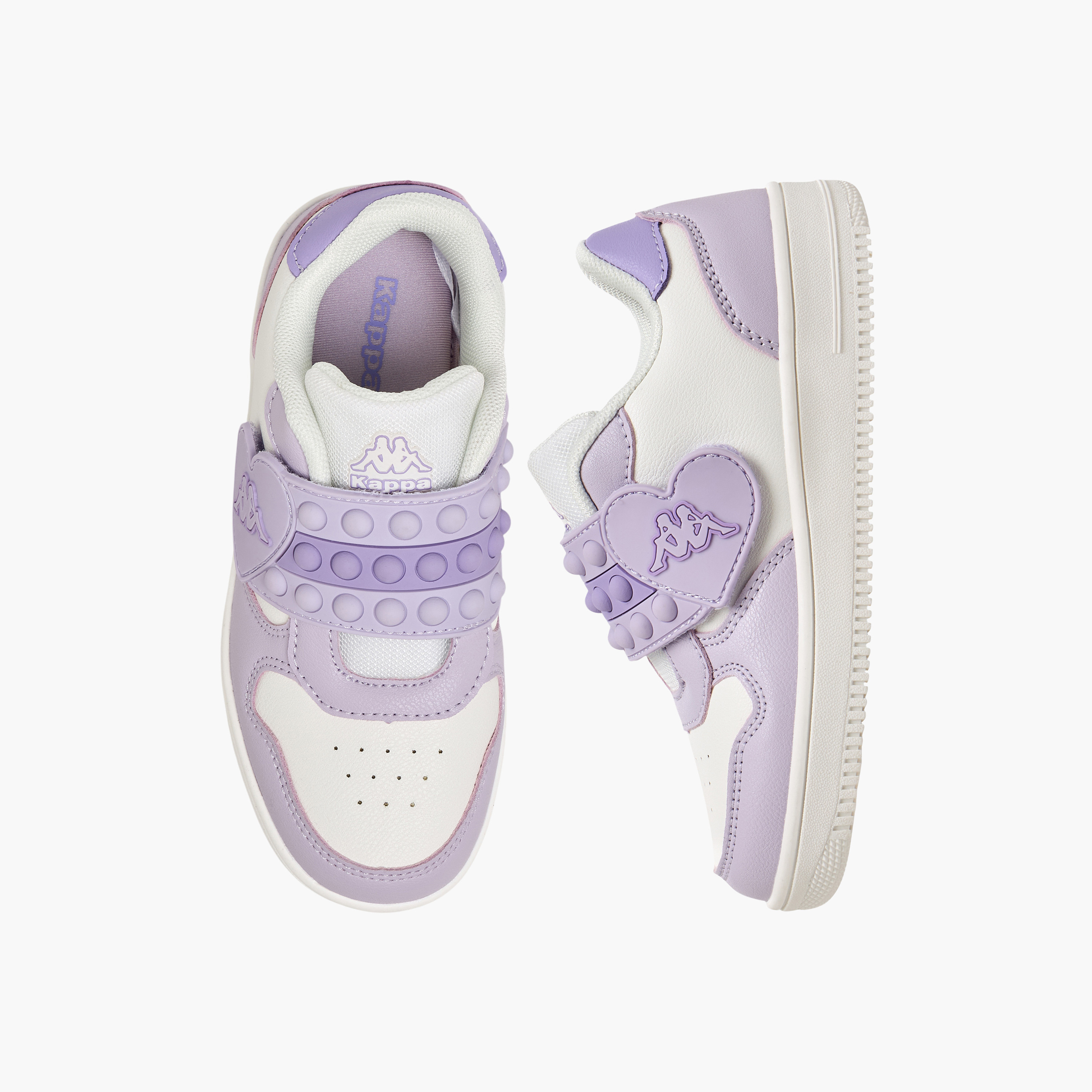 حذاء سنيكرز بكاحل وشريط إغلاق لاصق بطبعة شعار للبنات من كابا-sports-girls-shoes-image-1