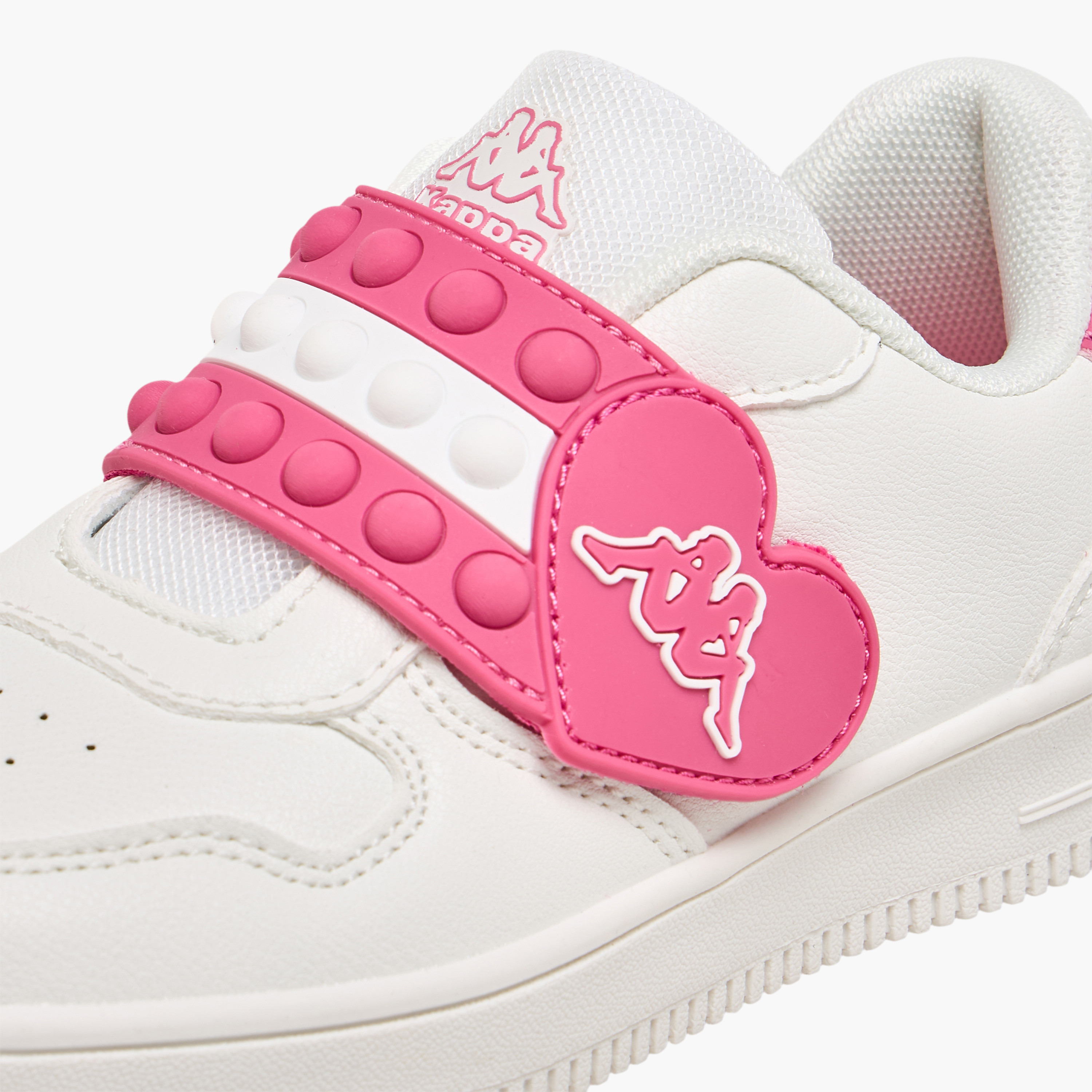 Kappa Girls Logo Print Hook & Loop Ankle Sneakers-sports-girls-shoes-image-4