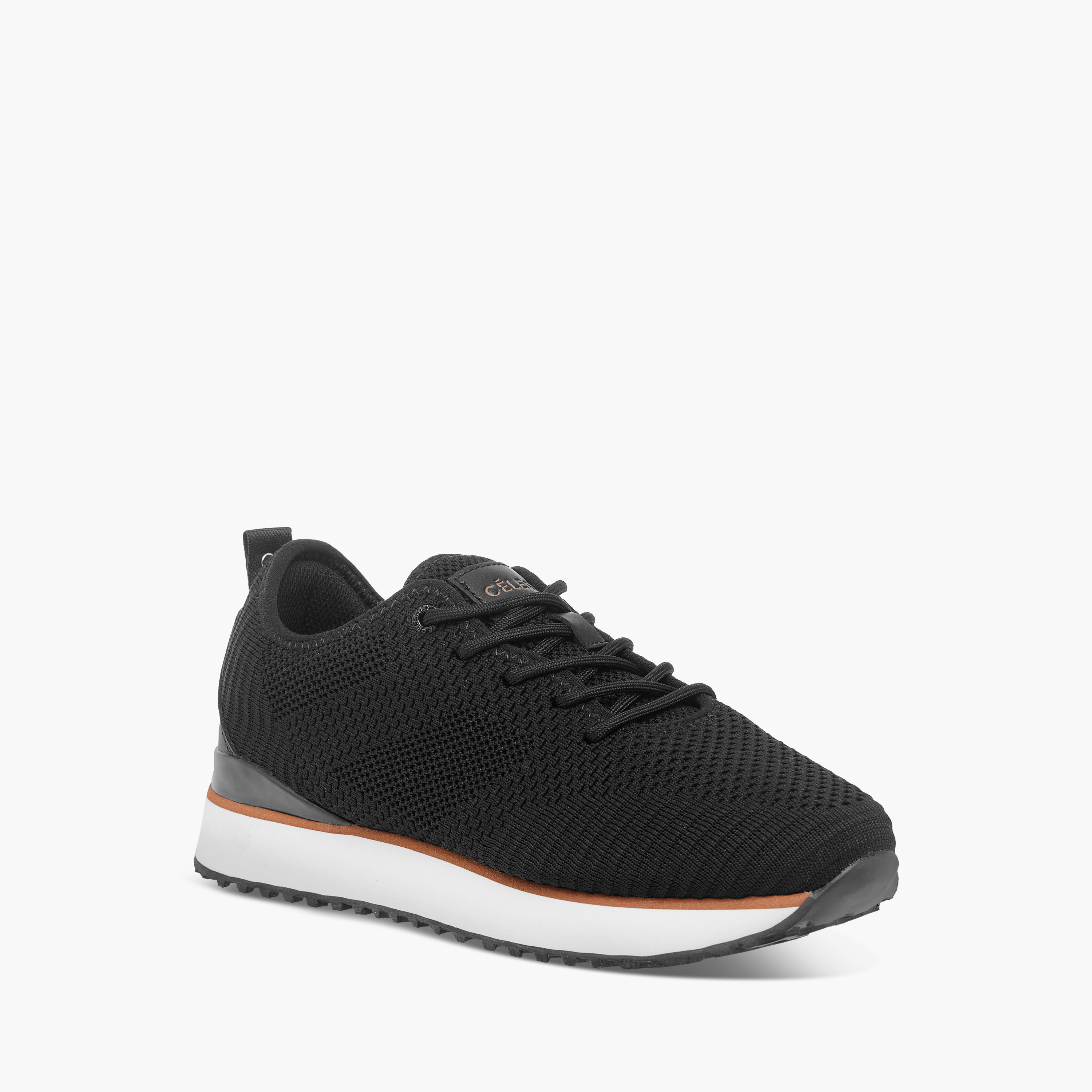 Celeste Women's Mesh Textured Sneakers with Lace-Up Closure-women-shoes-sneakers-image-2