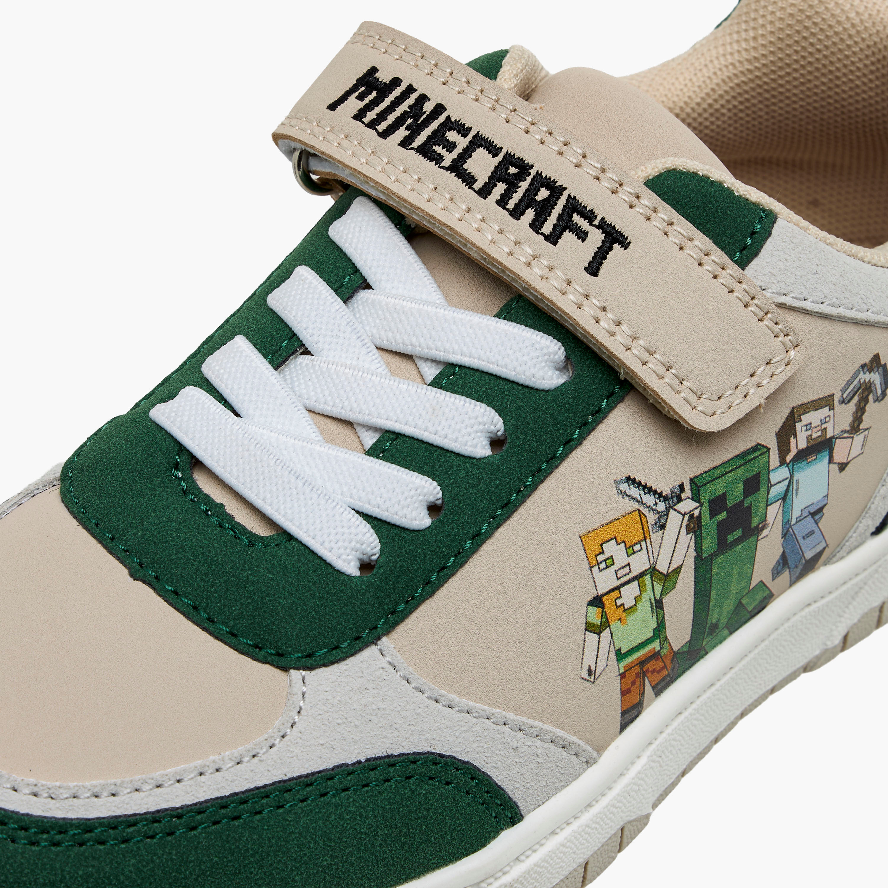 Minecraft Boys Hook and Loop Ankle Sneakers-boys-shoes-sneakers-image-4