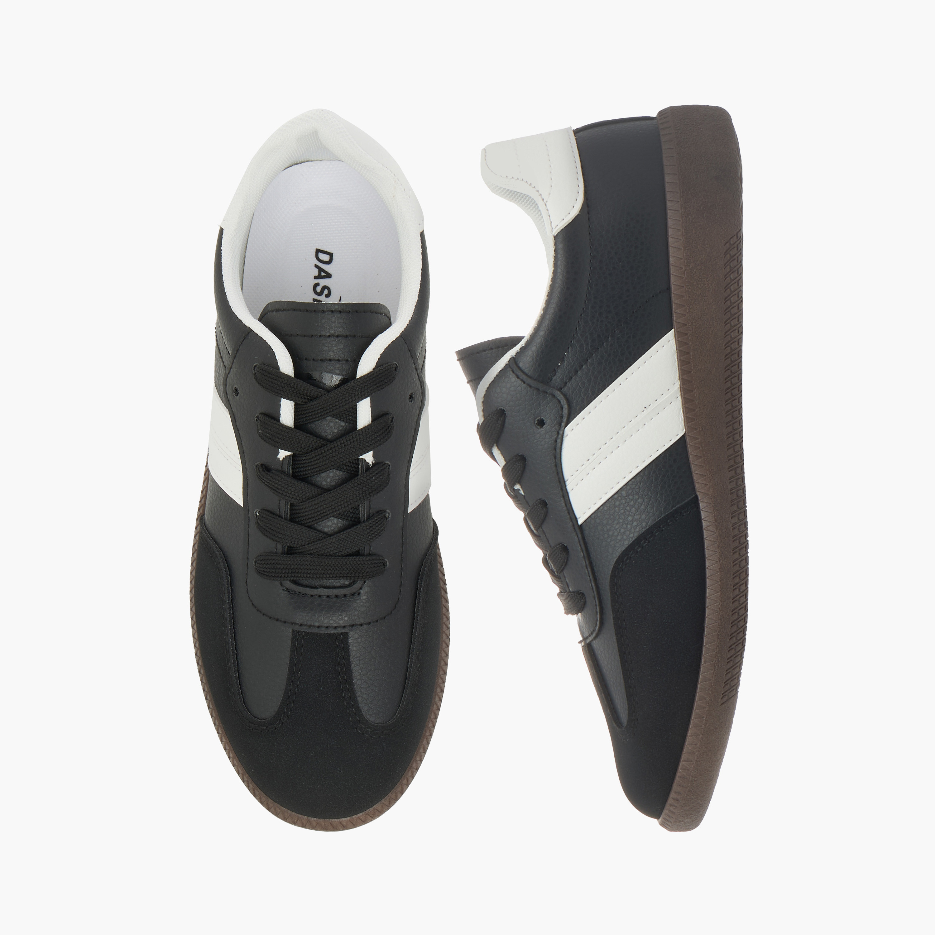 Dash Panelled Low Ankle Sneakers with Lace-Up Closure-women-shoes-sneakers-image-1