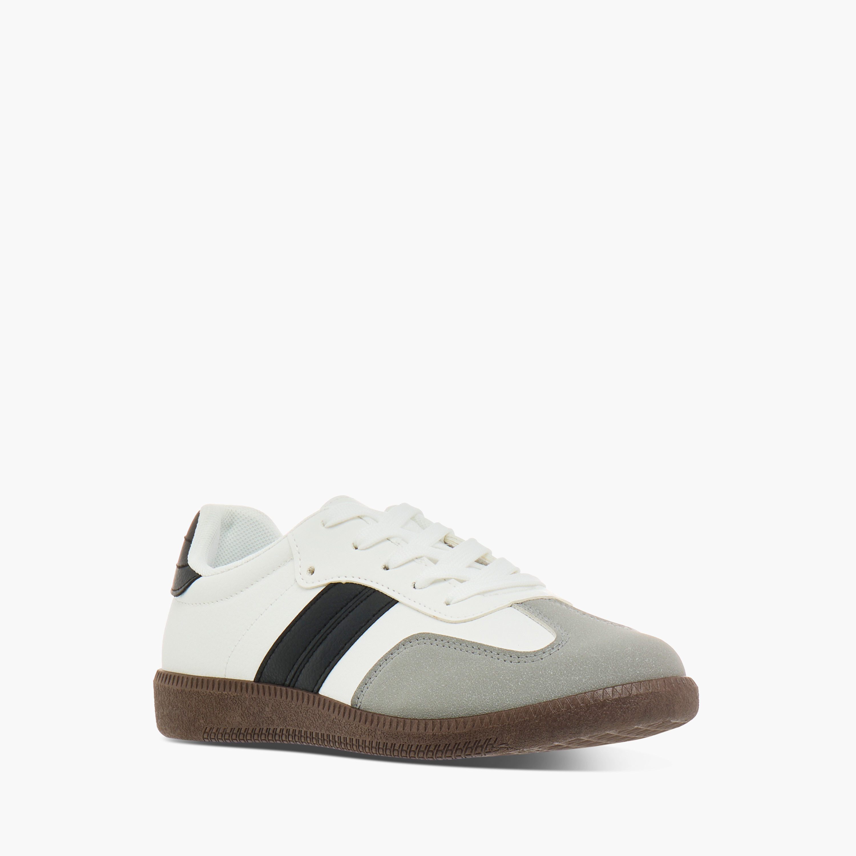 Dash Panelled Low Ankle Sneakers with Lace-Up Closure-women-shoes-sneakers-image-2