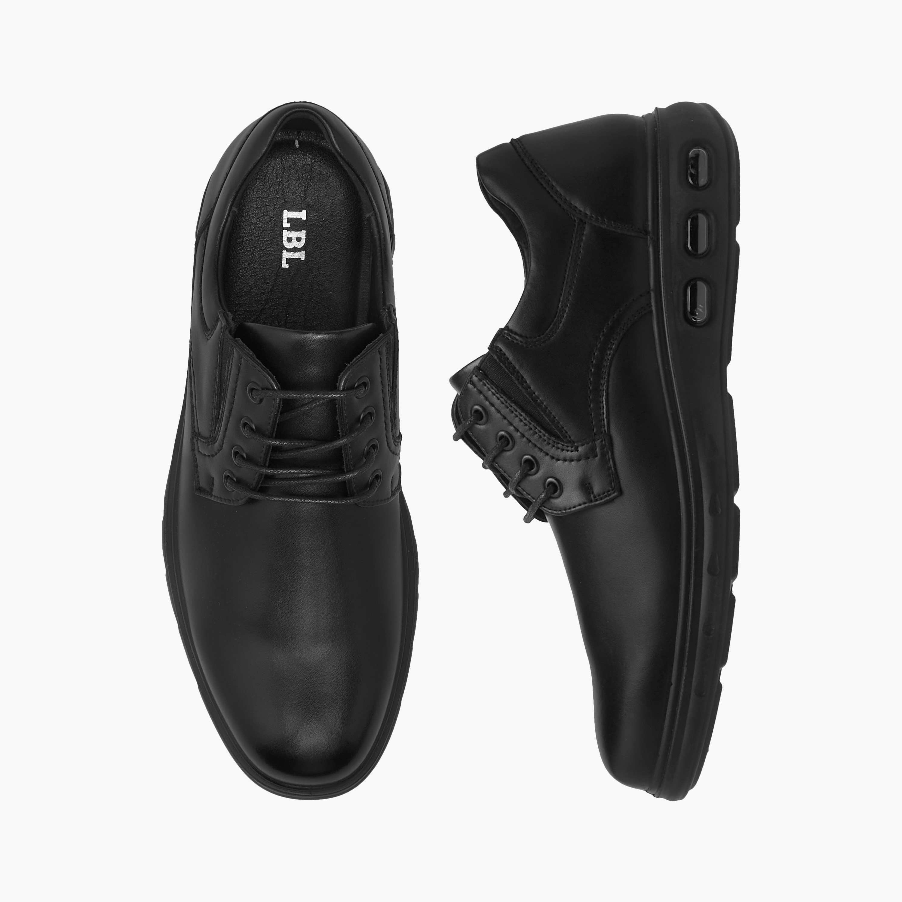 LBL by Shoexpress Panelled Derby Shoes with Lace-Up Closure-men-shoes-formalshoes-image-1