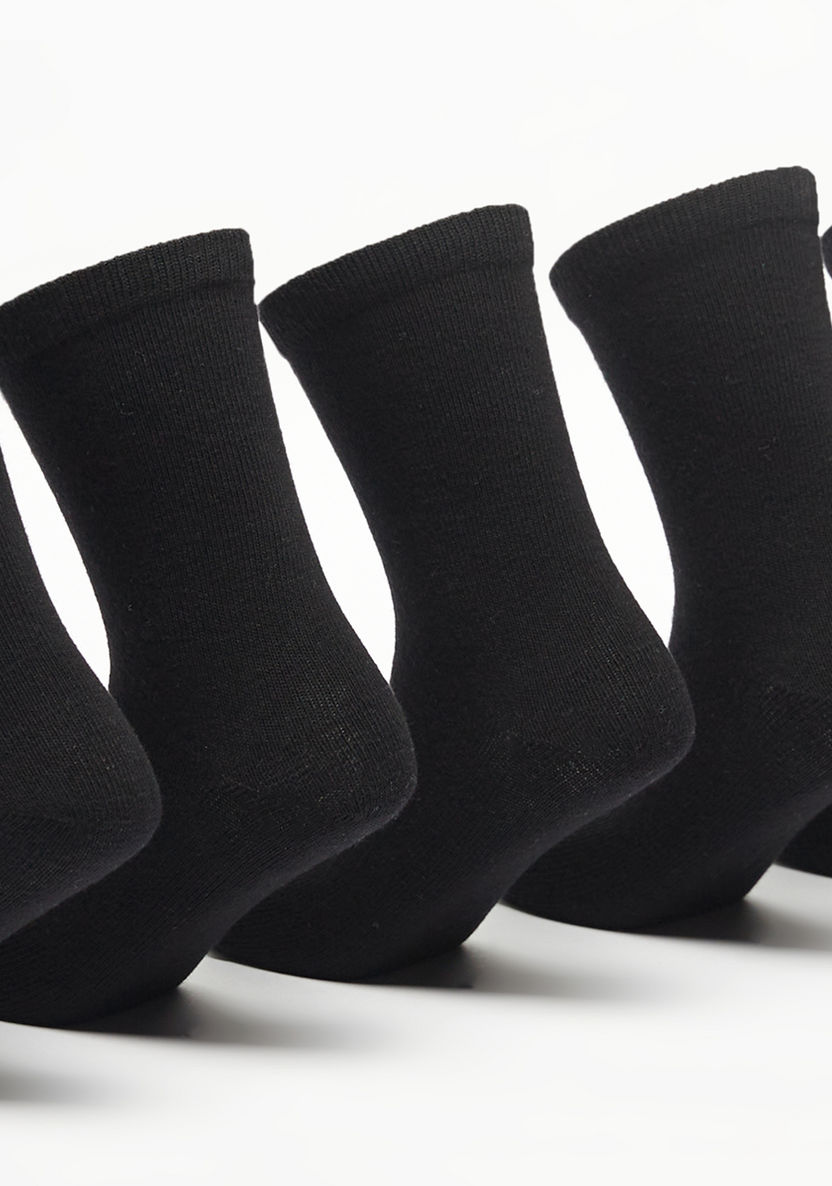 Solid Crew Length Socks - Set of 5-Girl%27s Socks & Tights-image-1