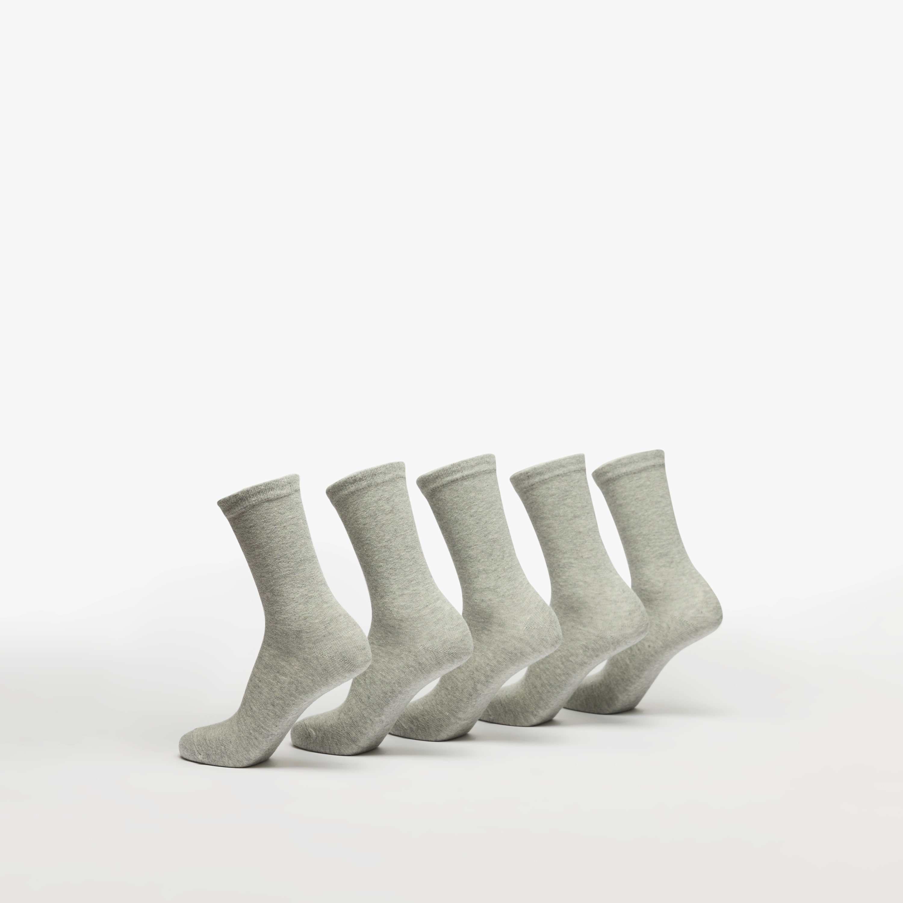 جوارب سادة بطول ربلة الساق من جونيورز - طقم 5 أزواج-girls-accessories-socks-image-1