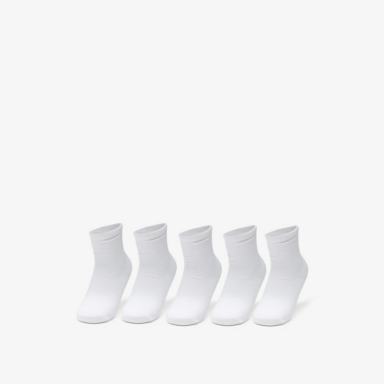 Solid Crew Length Socks - Set of 5