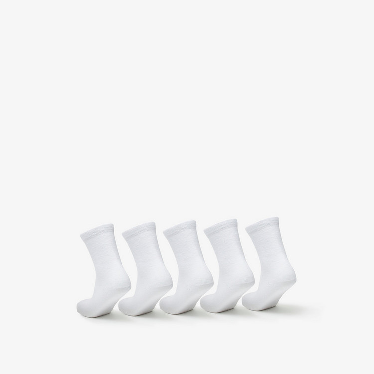 Solid Crew Length Socks - Set of 5