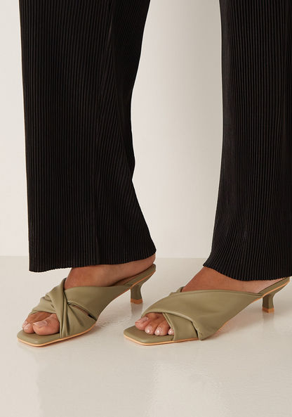 Celeste Women's Slip-On Sandals with Kitten Heels