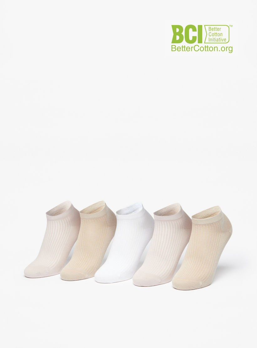 طقم جوارب 5 أزواج بارزة الملمس بِطول الكاحل من سيليست-women-socksandstockings-image-1