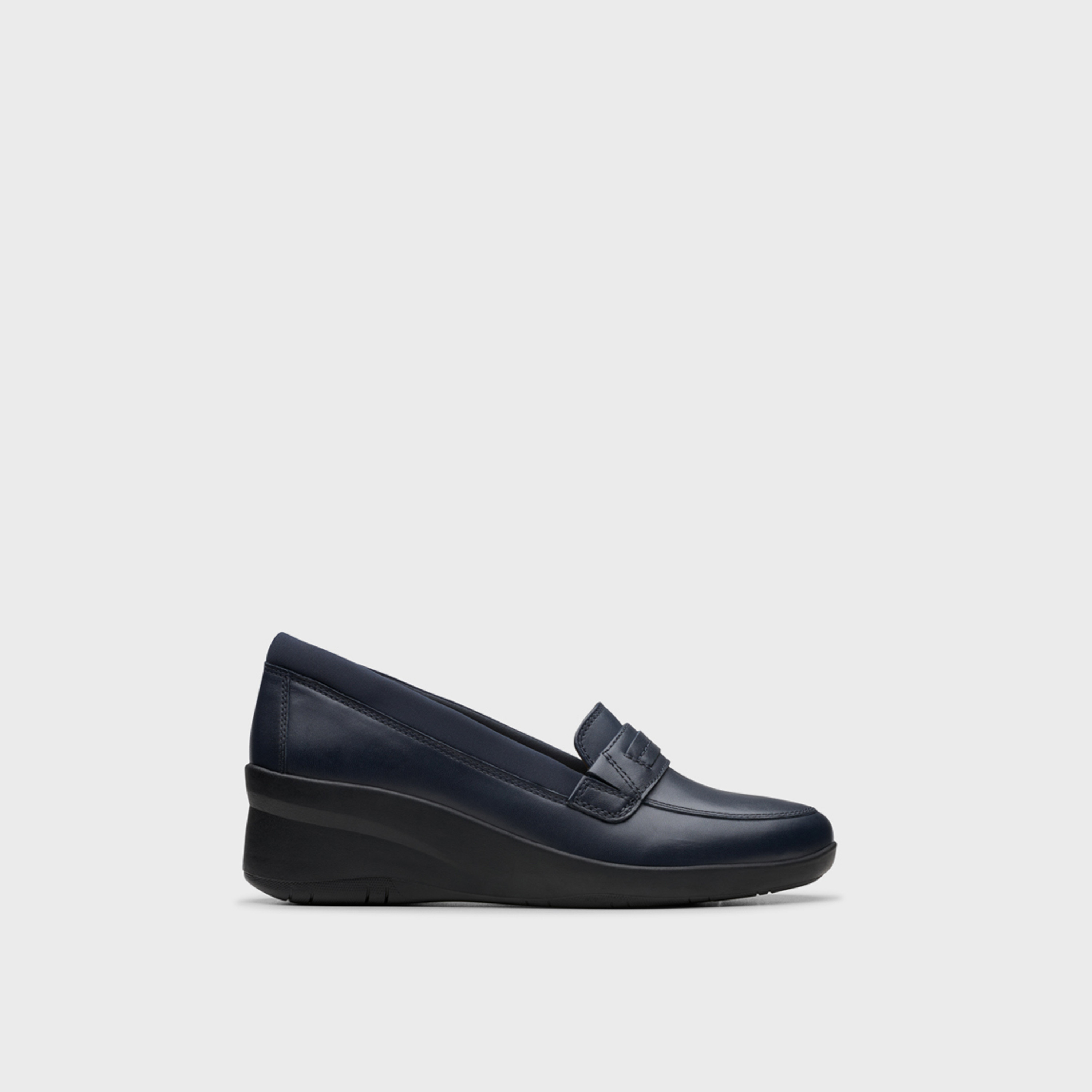 Clarks Women's Suttyn Penny Slip-On Wedge Heel Loafers | CLKS-26180137-women-shoes-loafersandmoccasins-image-3