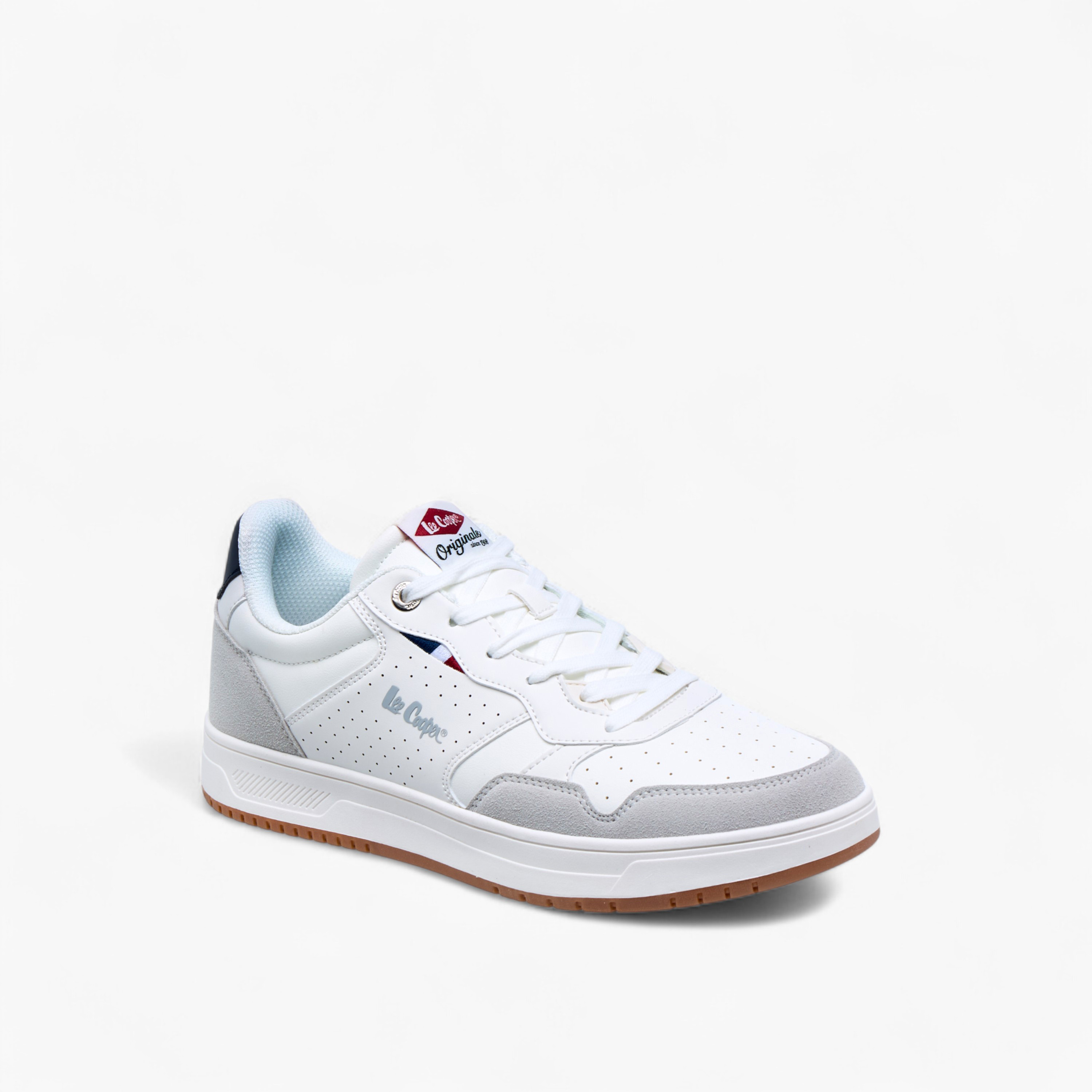 Lee Cooper Men's Perforated Lace-Up Sneakers-men-shoes-sneakers-image-2