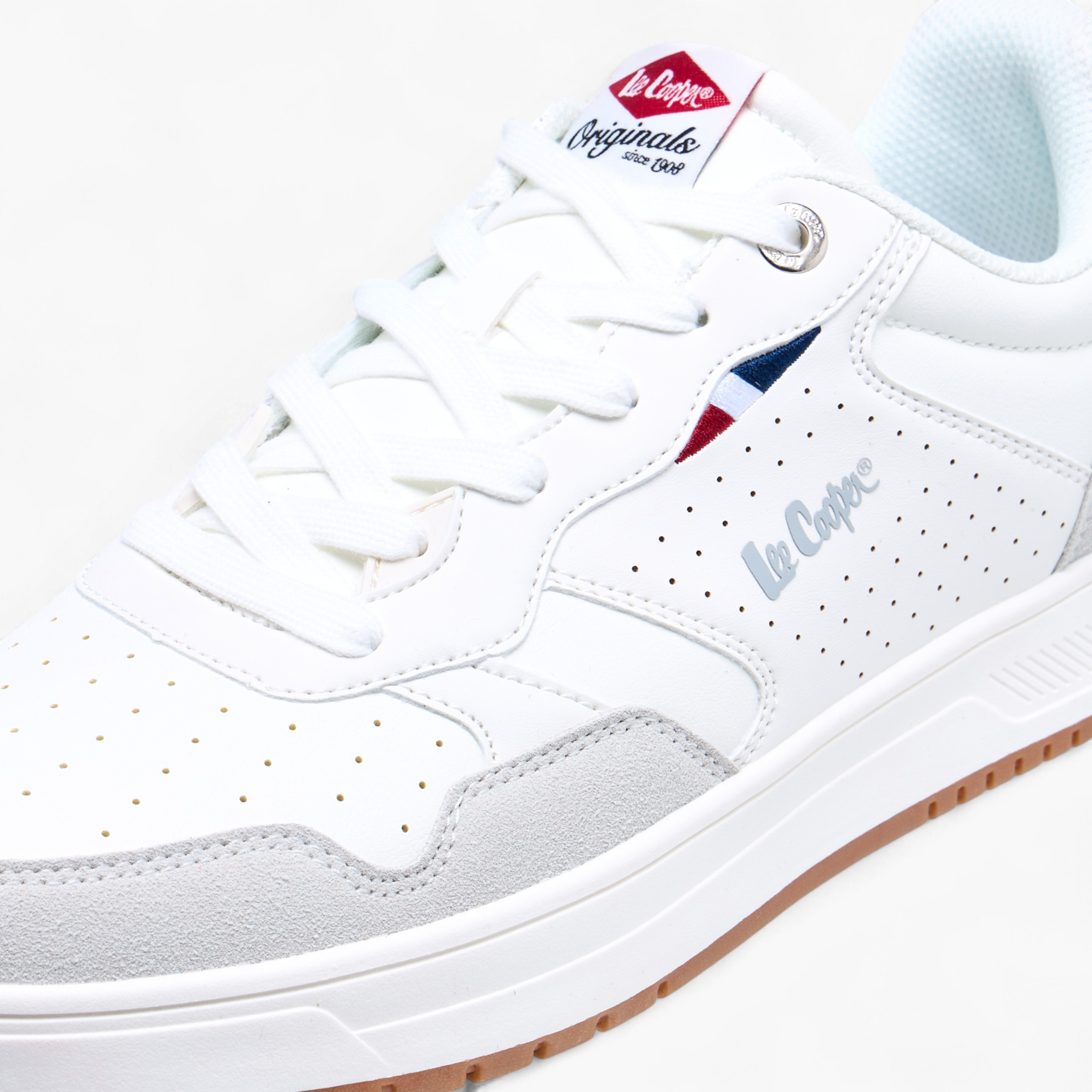 Lee Cooper Men's Perforated Lace-Up Sneakers-men-shoes-sneakers-image-4