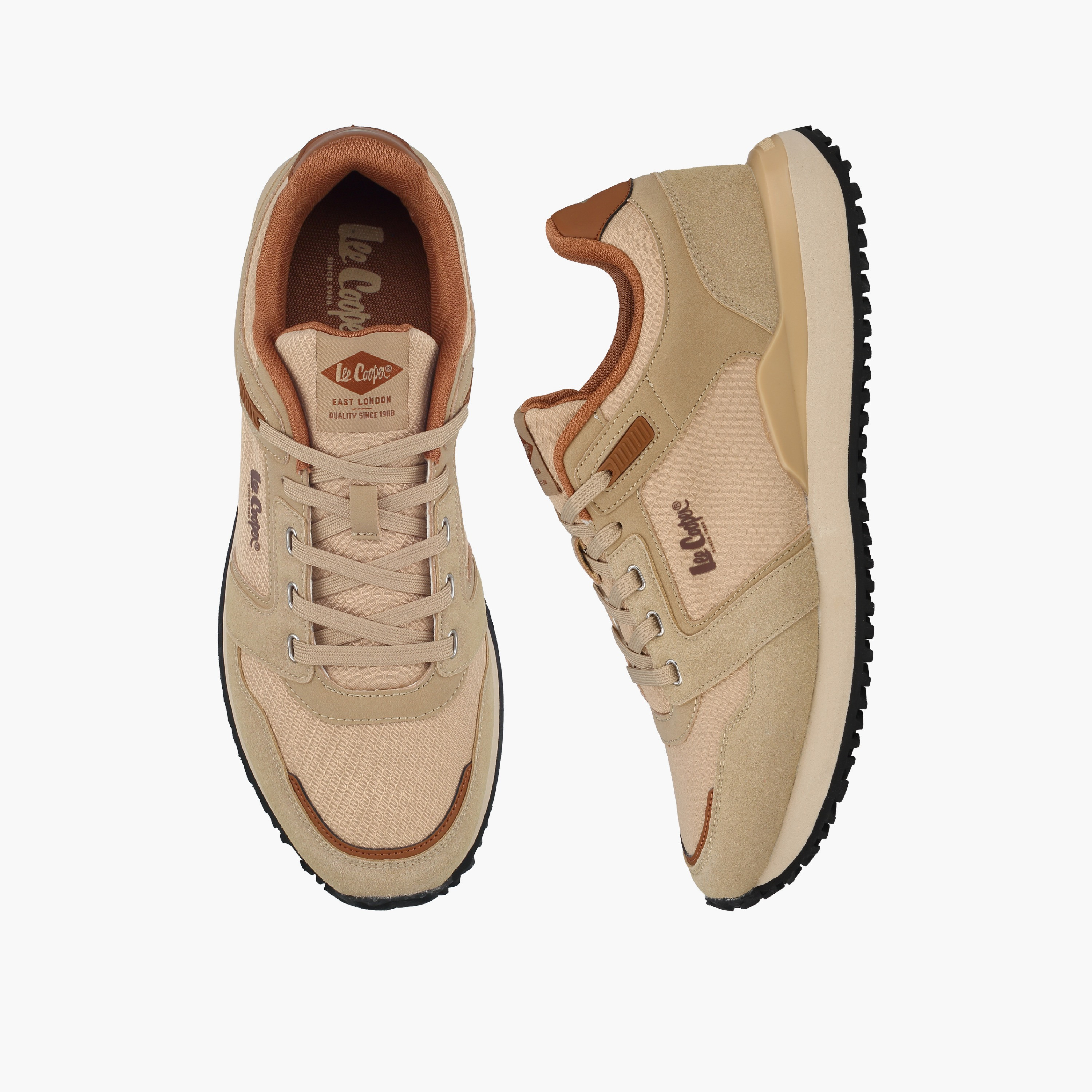 Lee Cooper Men Panelled Lace-Up Sneakers-men-shoes-sneakers-image-1