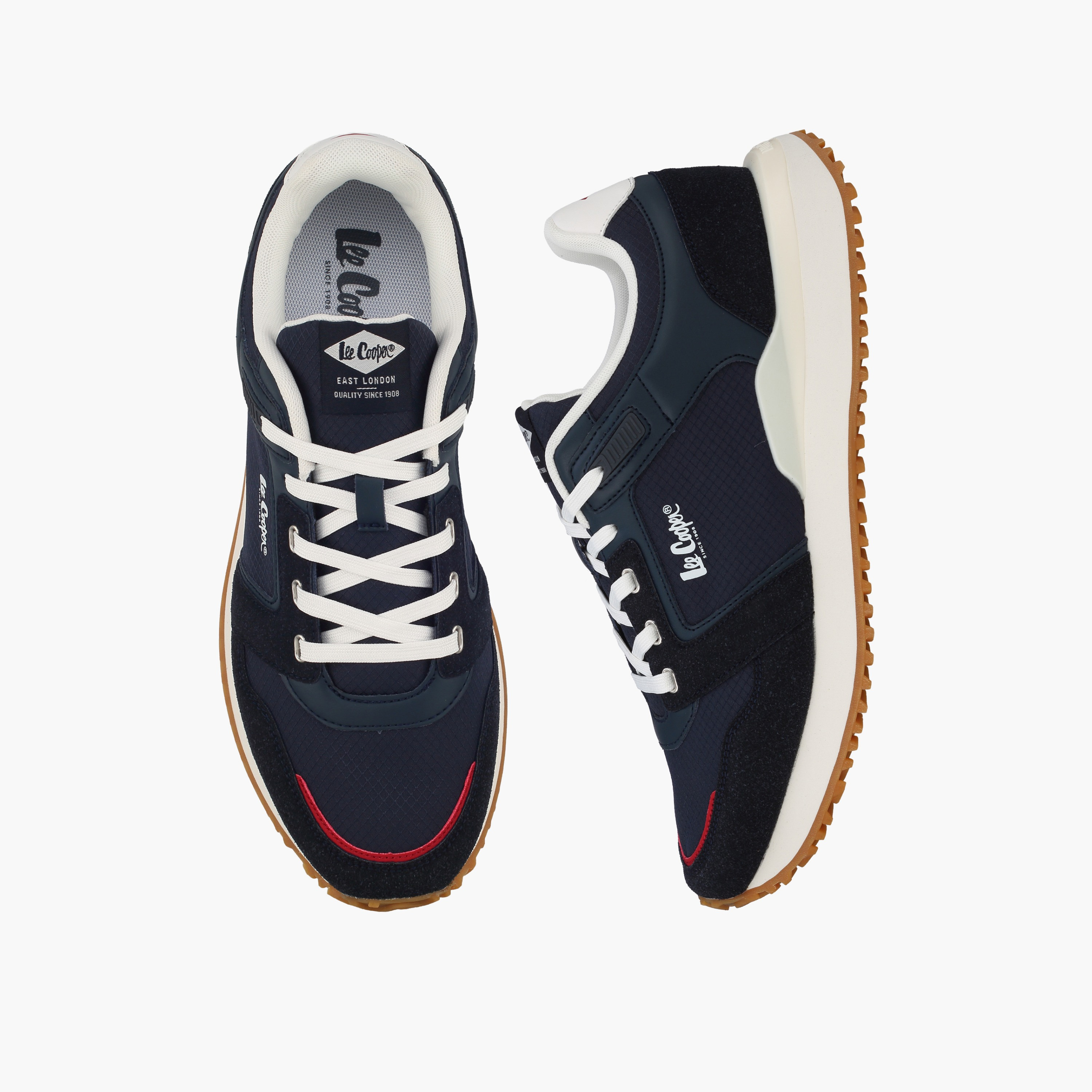 حذاء رياضي رجالي برباط وتصميم متعدد الأجزاء من لي كوبر-men-shoes-sneakers-image-1