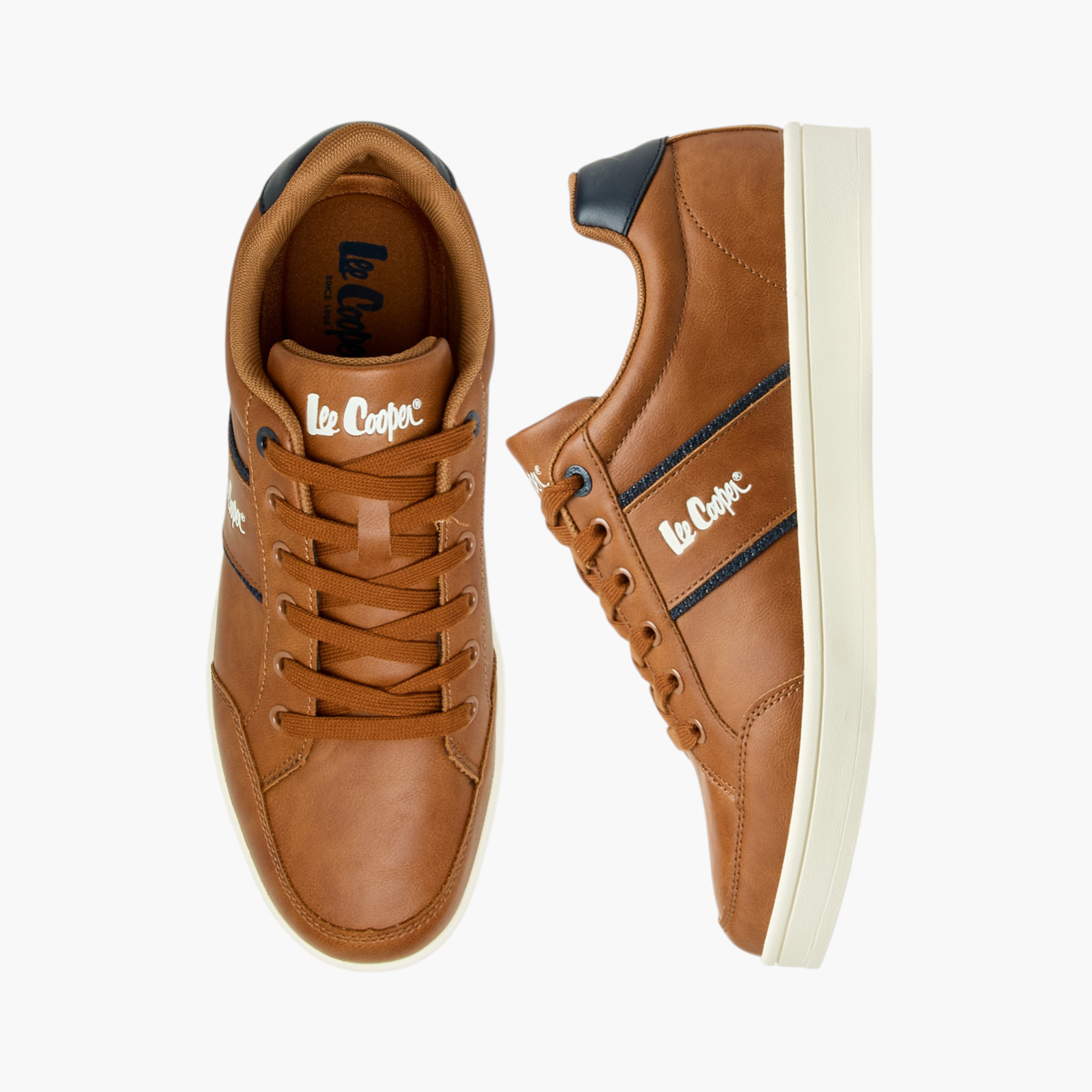 Lee Cooper Mens' Panelled Lace-Up Sneakers-men-shoes-sneakers-image-1