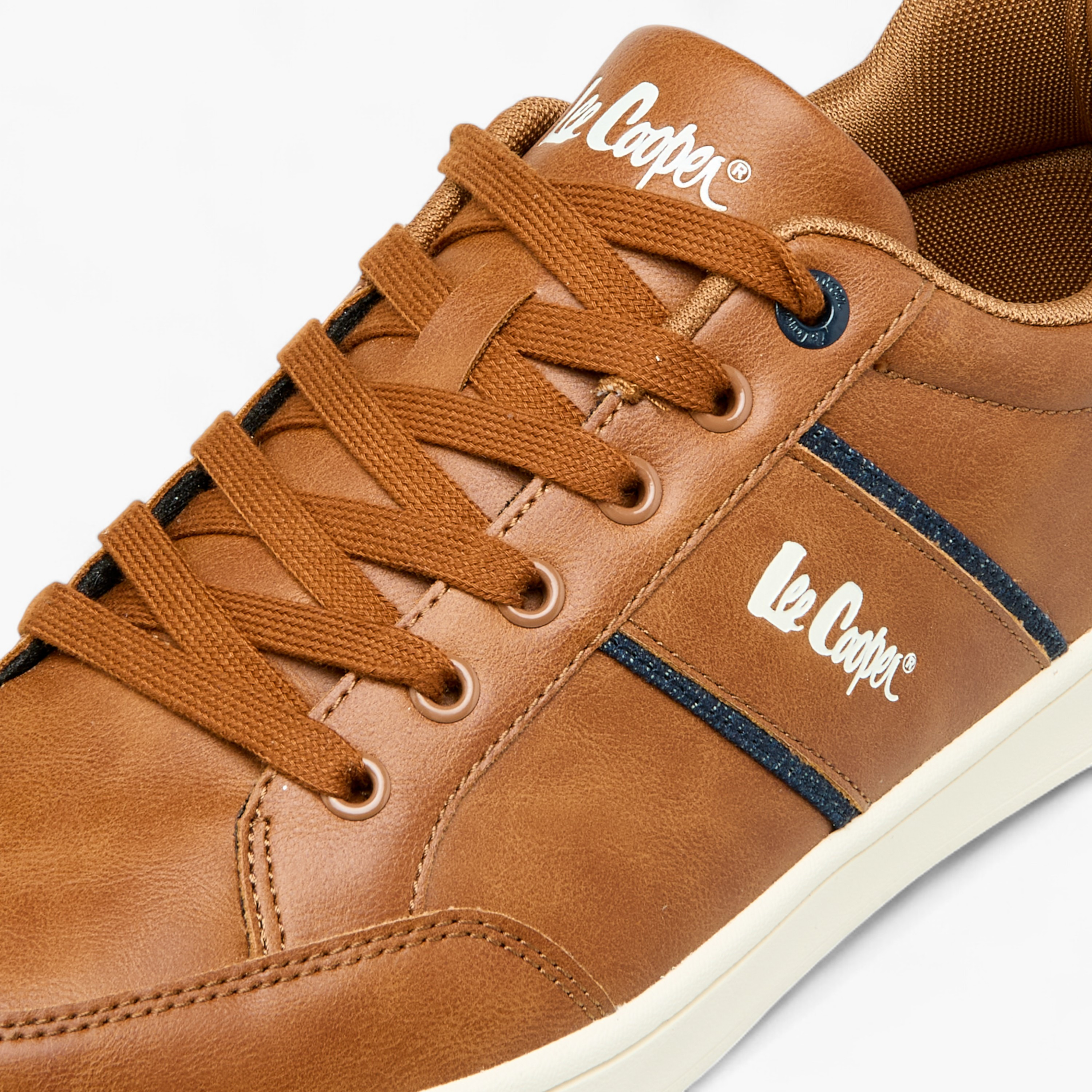 Lee Cooper Mens' Panelled Lace-Up Sneakers-men-shoes-sneakers-image-4