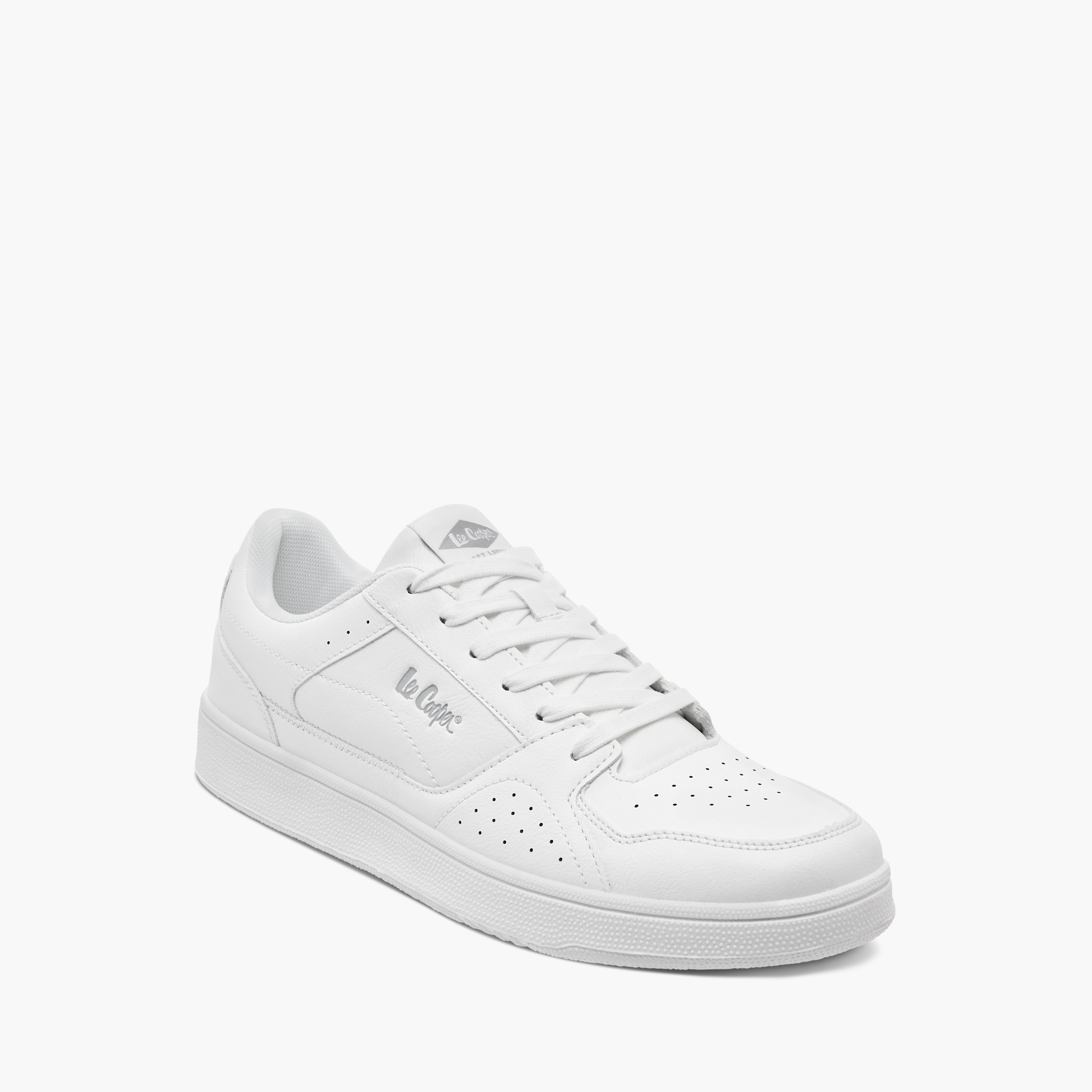 Lee Cooper Men's Perforated Lace-Up Low Ankle Sneakers-men-shoes-sneakers-image-2