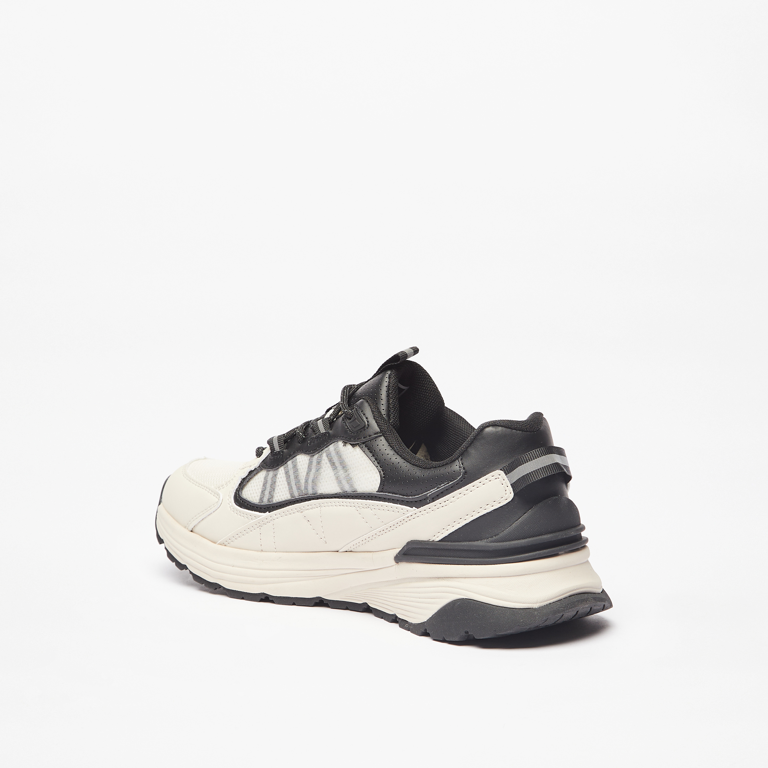 Lee Cooper Men's Textured Sneakers with Lace-Up Closure-men-shoes-sneakers-image-2