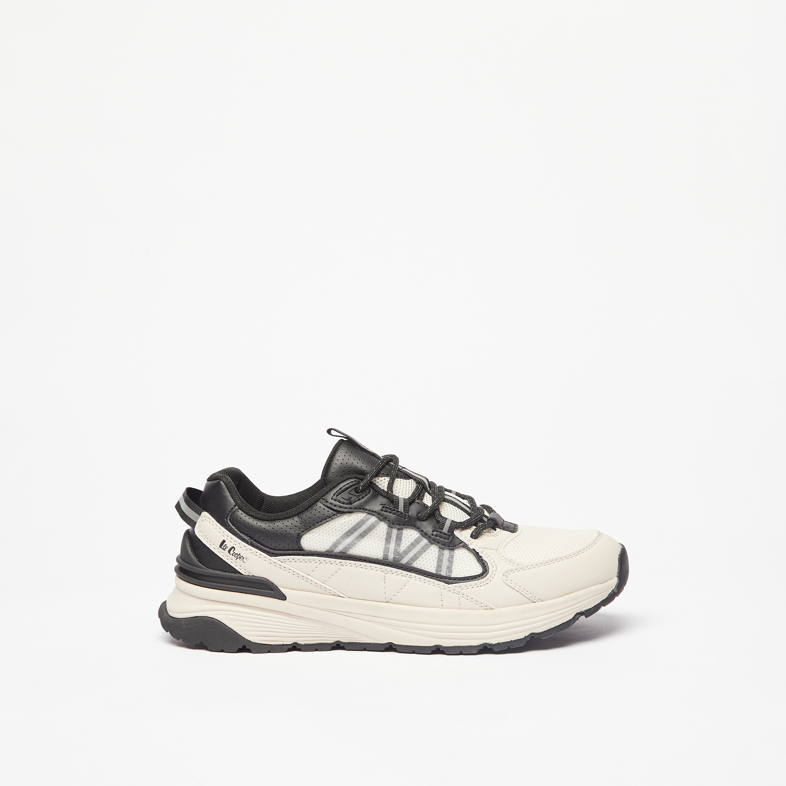 Lee Cooper Men's Textured Sneakers with Lace-Up Closure-men-shoes-sneakers-image-3