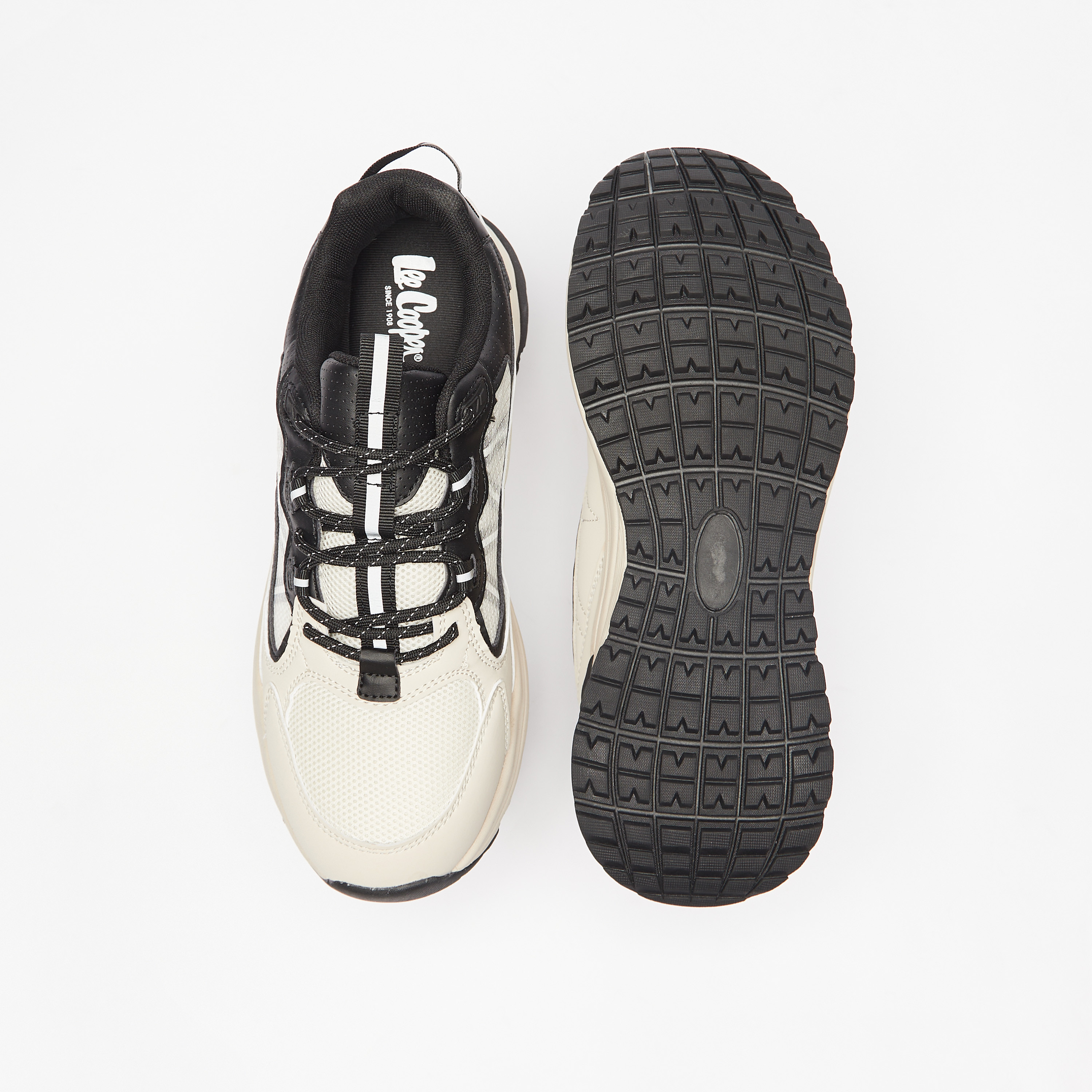 Lee Cooper Men's Textured Sneakers with Lace-Up Closure-men-shoes-sneakers-image-4