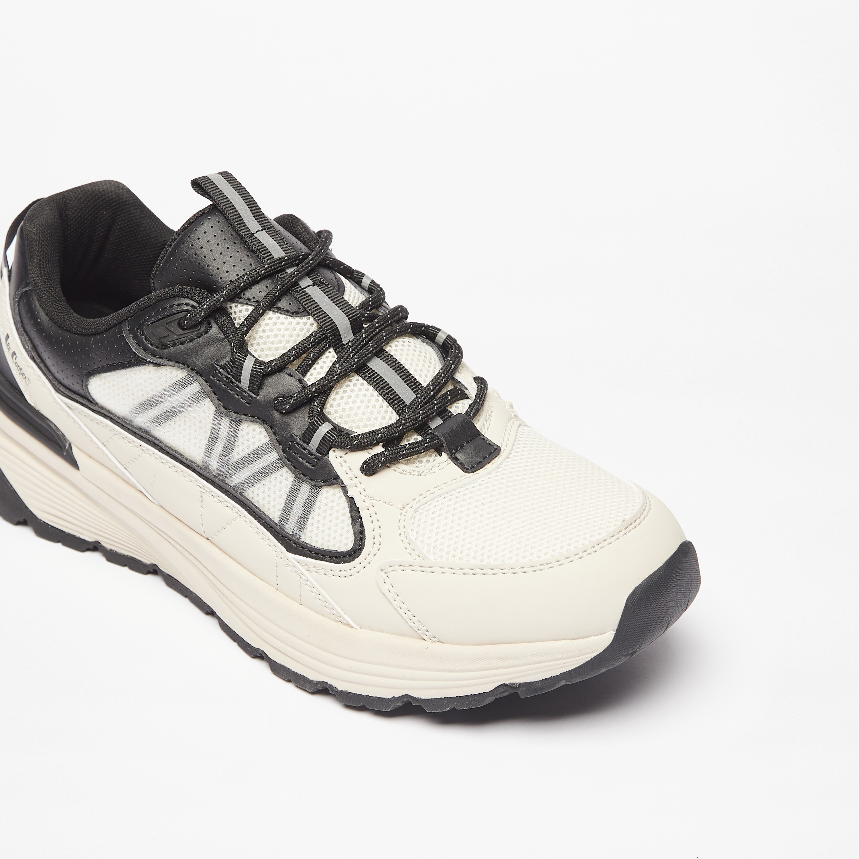 Lee Cooper Men's Textured Sneakers with Lace-Up Closure-men-shoes-sneakers-image-5