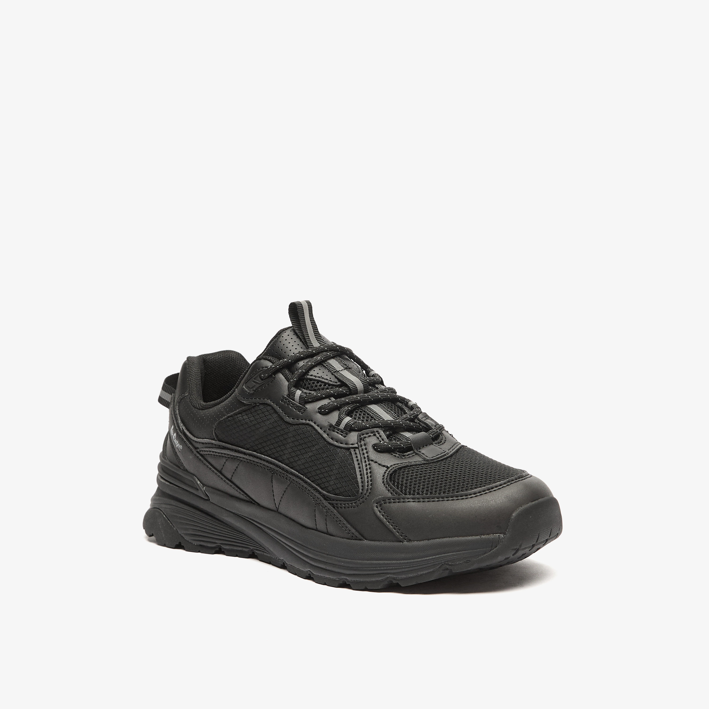 Lee Cooper Men's Textured Sneakers with Lace-Up Closure-men-shoes-sneakers-image-1