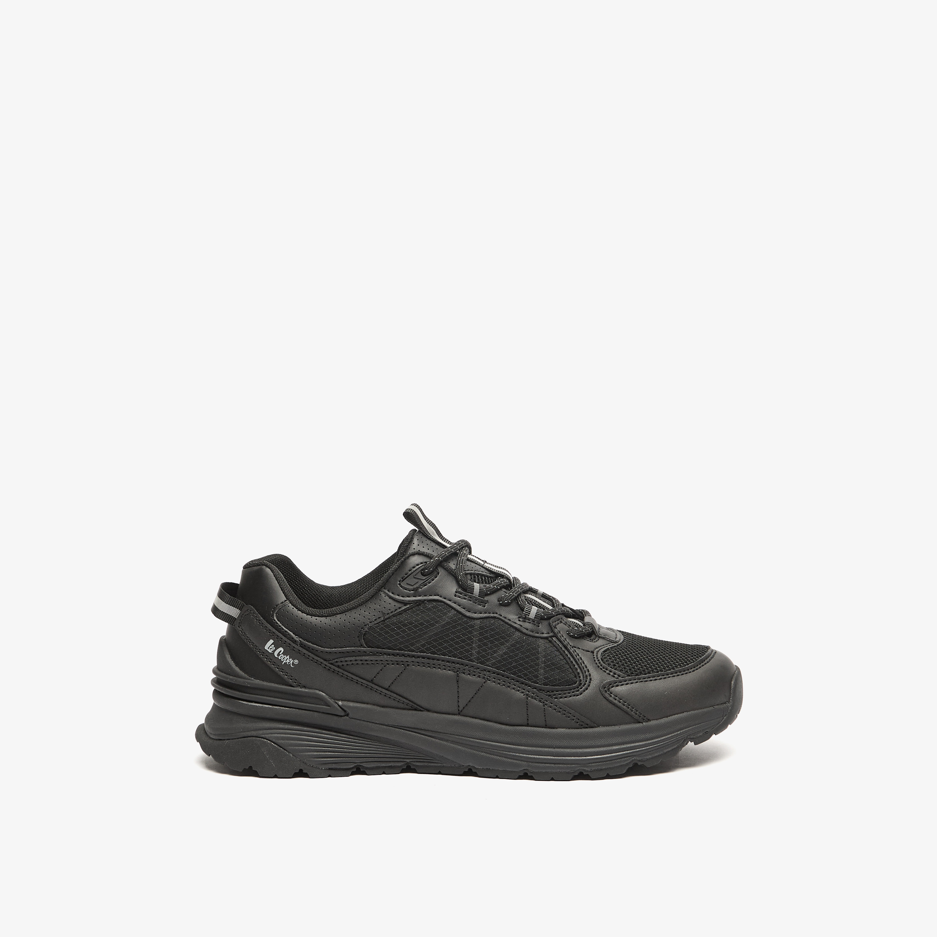 Lee Cooper Men's Textured Sneakers with Lace-Up Closure-men-shoes-sneakers-image-8
