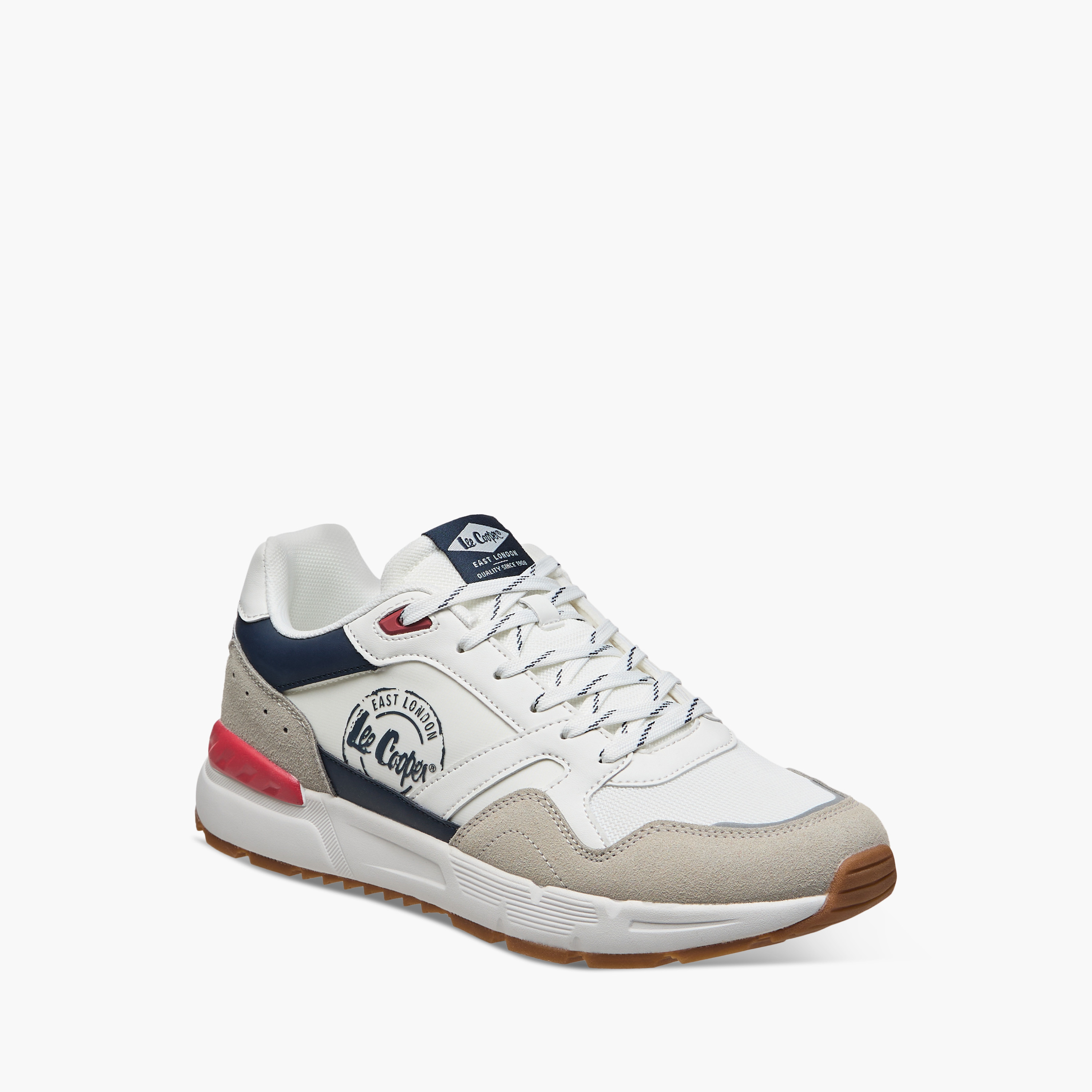 Lee Cooper Men's Panelled Lace-Up Sneakers-men-shoes-sneakers-image-2