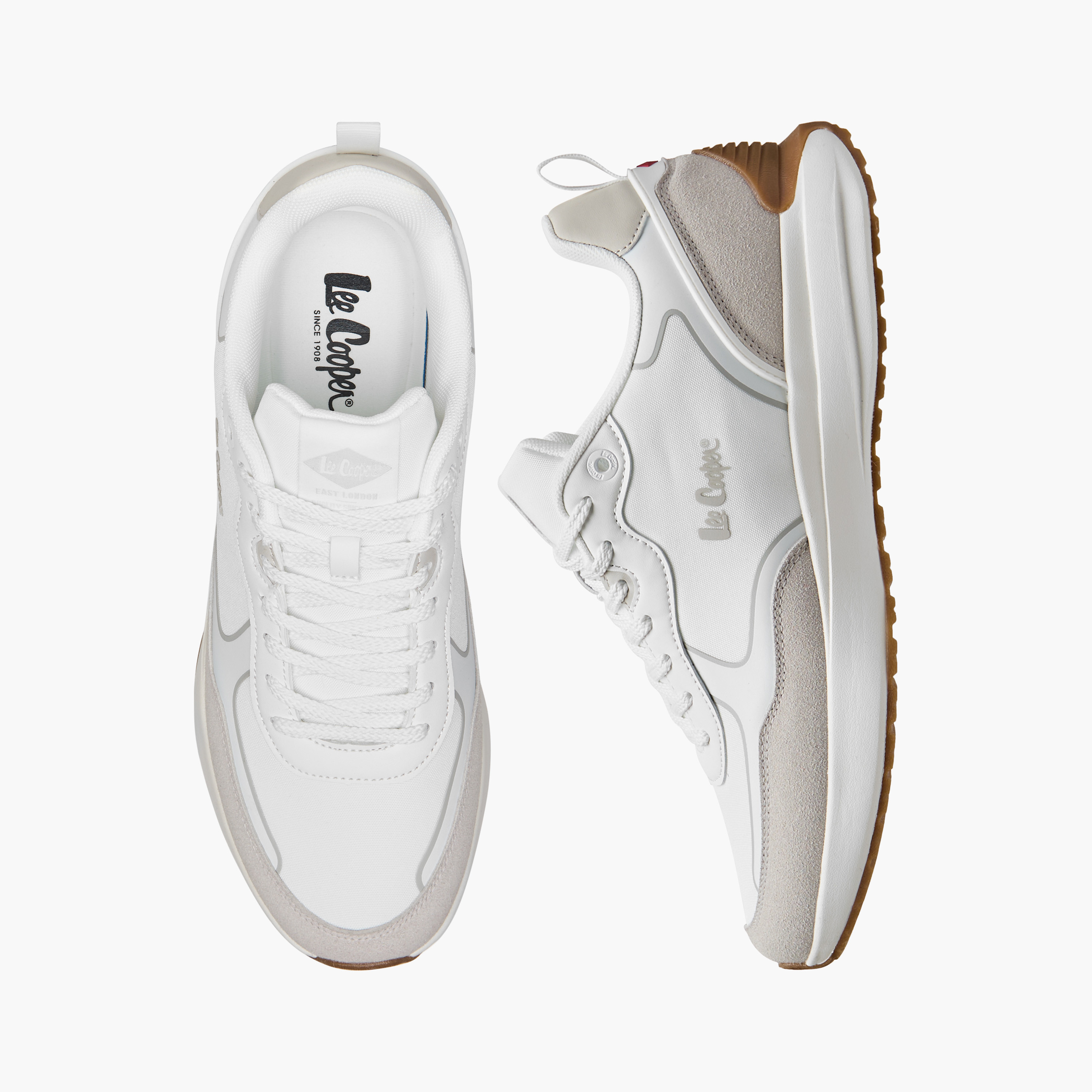 Lee Cooper Men's Logo Detail Sneakers with Lace-Up Closure-men-shoes-sneakers-image-1