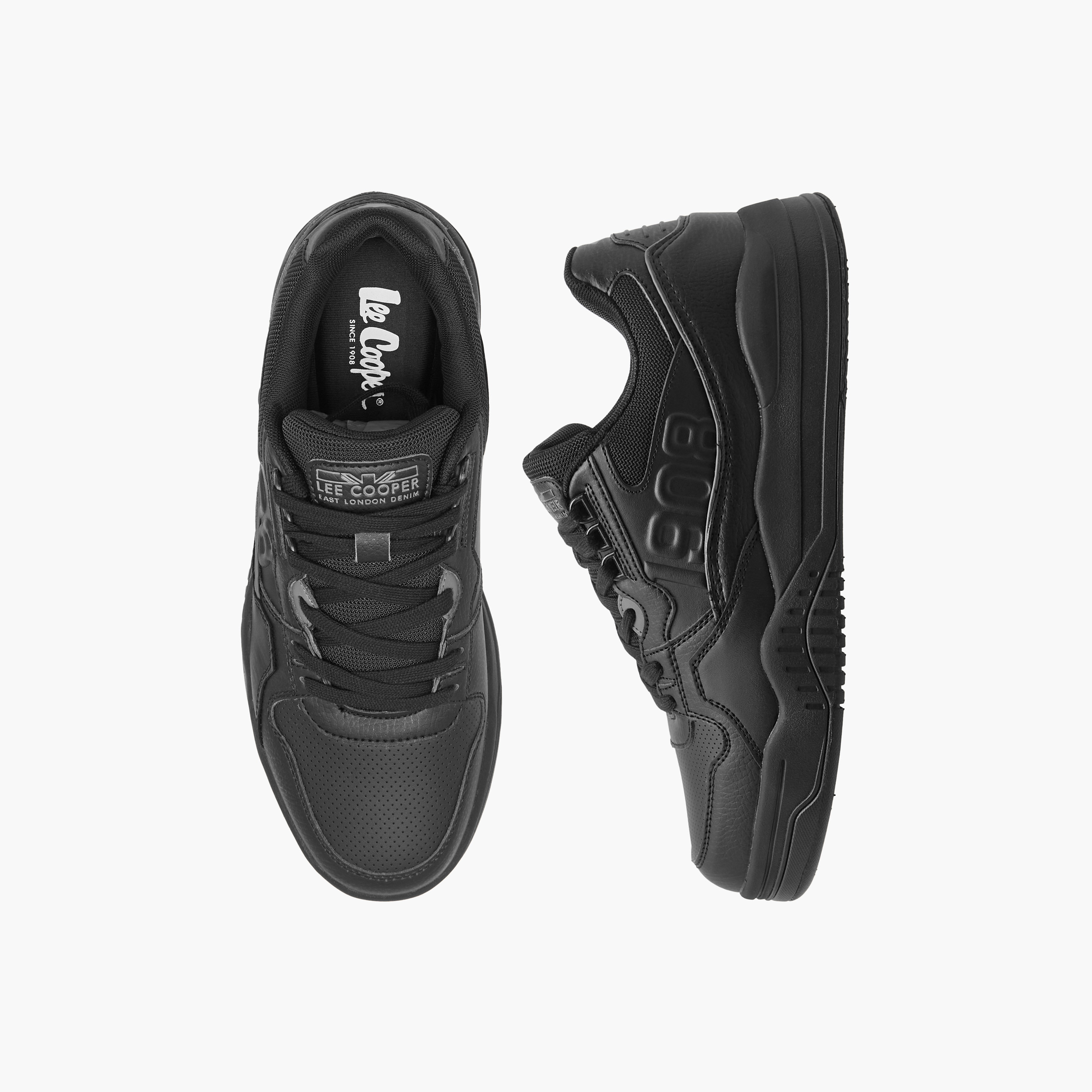 Lee Cooper Men's Panelled Sneakers with Lace-Up Closure-men-shoes-sneakers-image-1