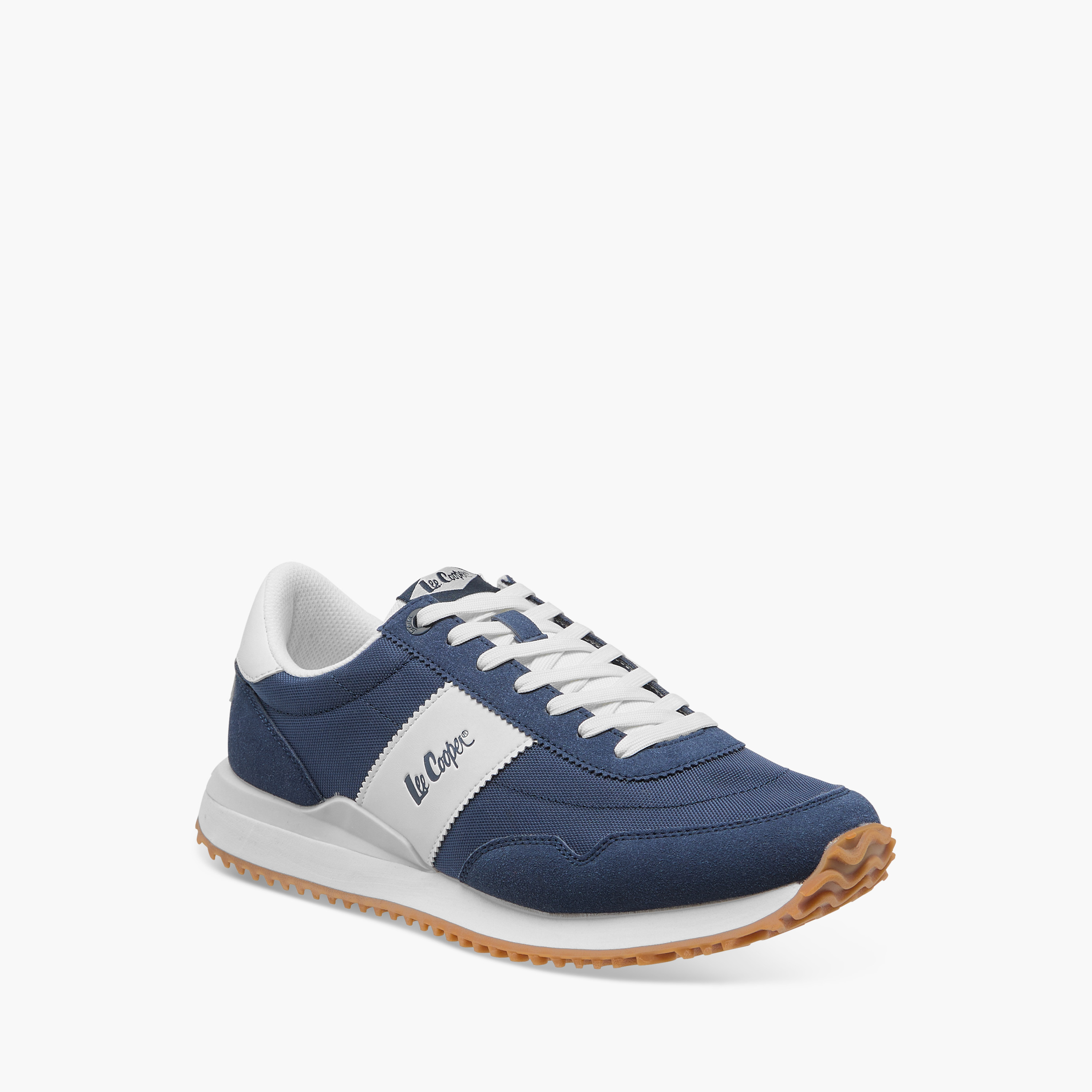 Lee Cooper Men's Logo Detail Sneakers with Lace-Up Closure-men-shoes-sneakers-image-2