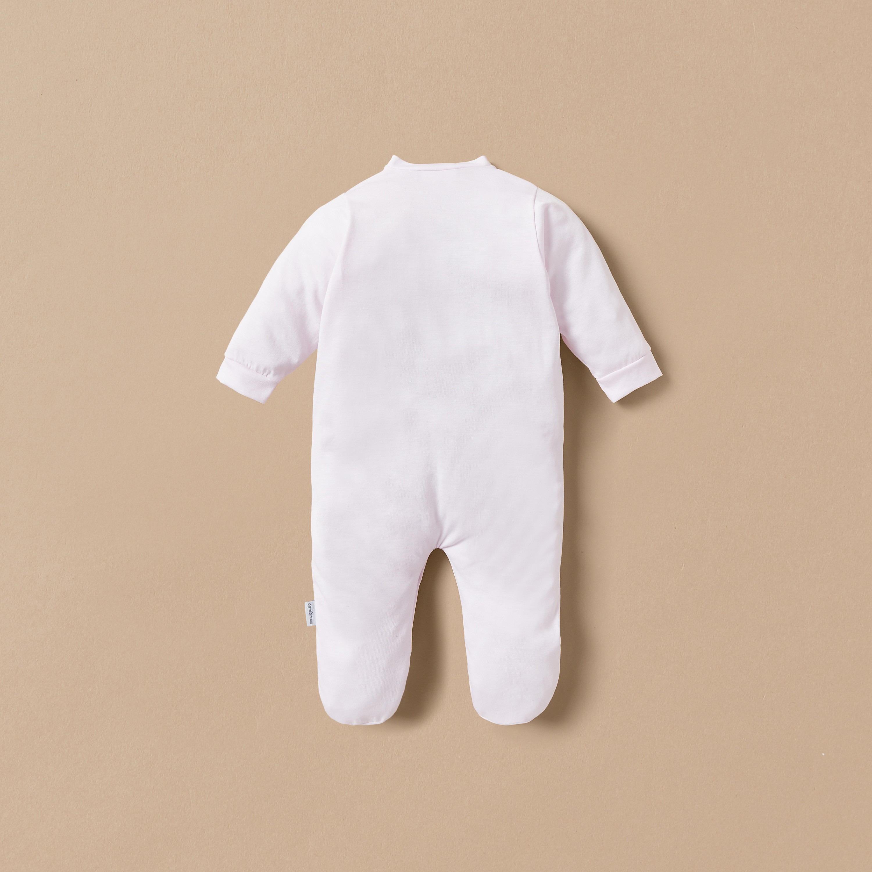 بدلة نوم سادة تنسل بأكمام طويلة من كامبراس-baby-girls-clothing-nightwear-sleepsuits-image-4