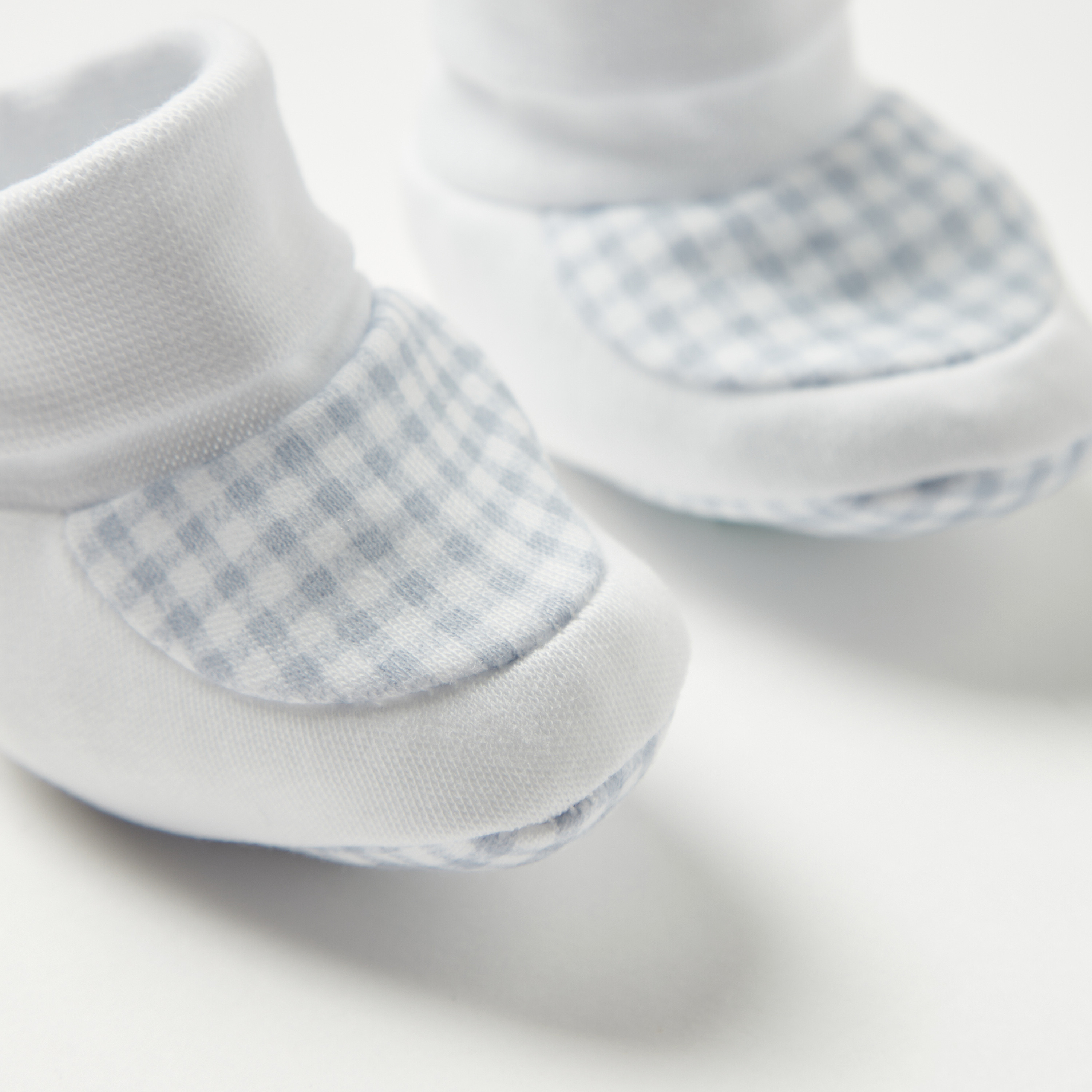 Cambrass Checked Slip-On Booties-baby-boys-shoes-booties-image-3