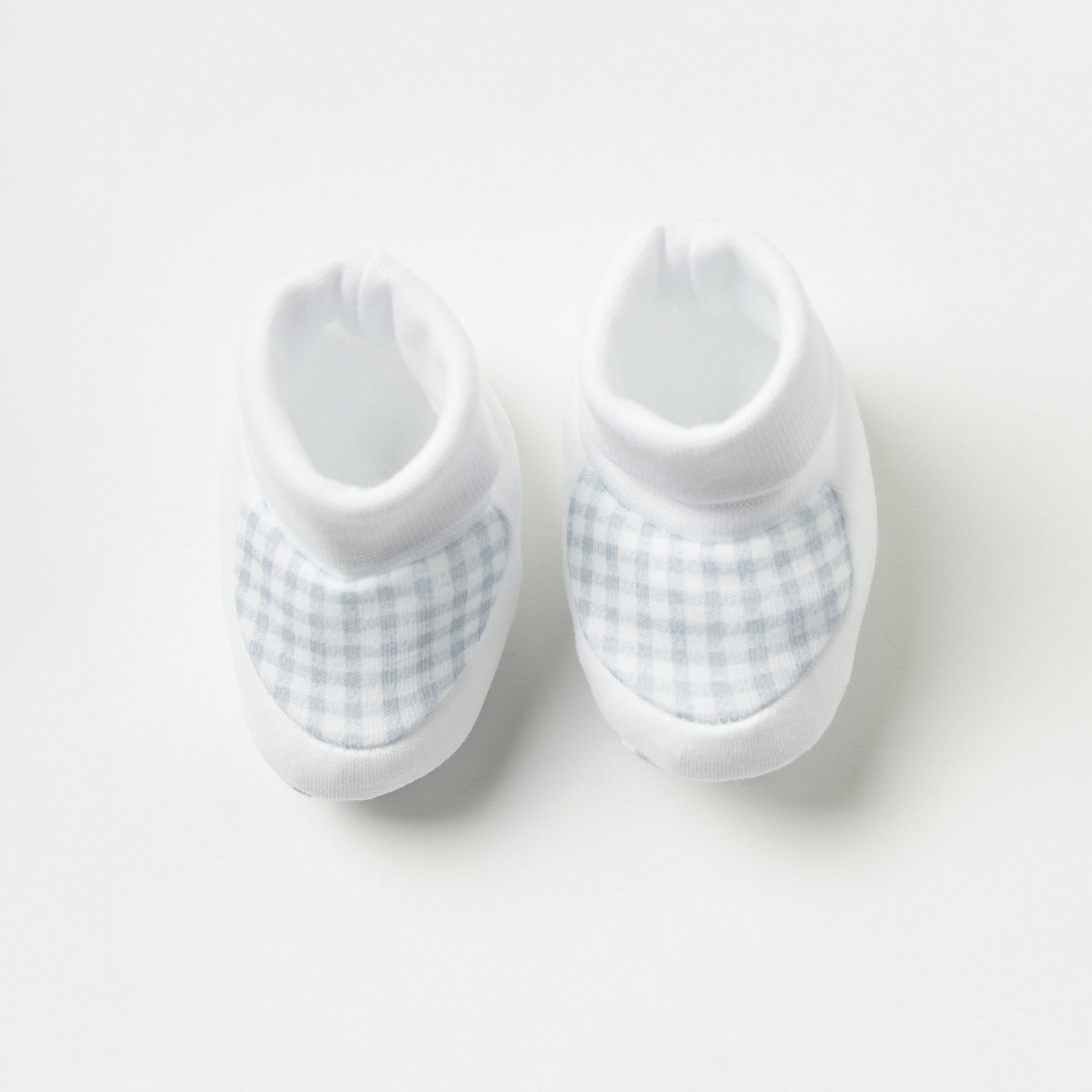 Cambrass Checked Slip-On Booties-baby-boys-shoes-booties-image-5
