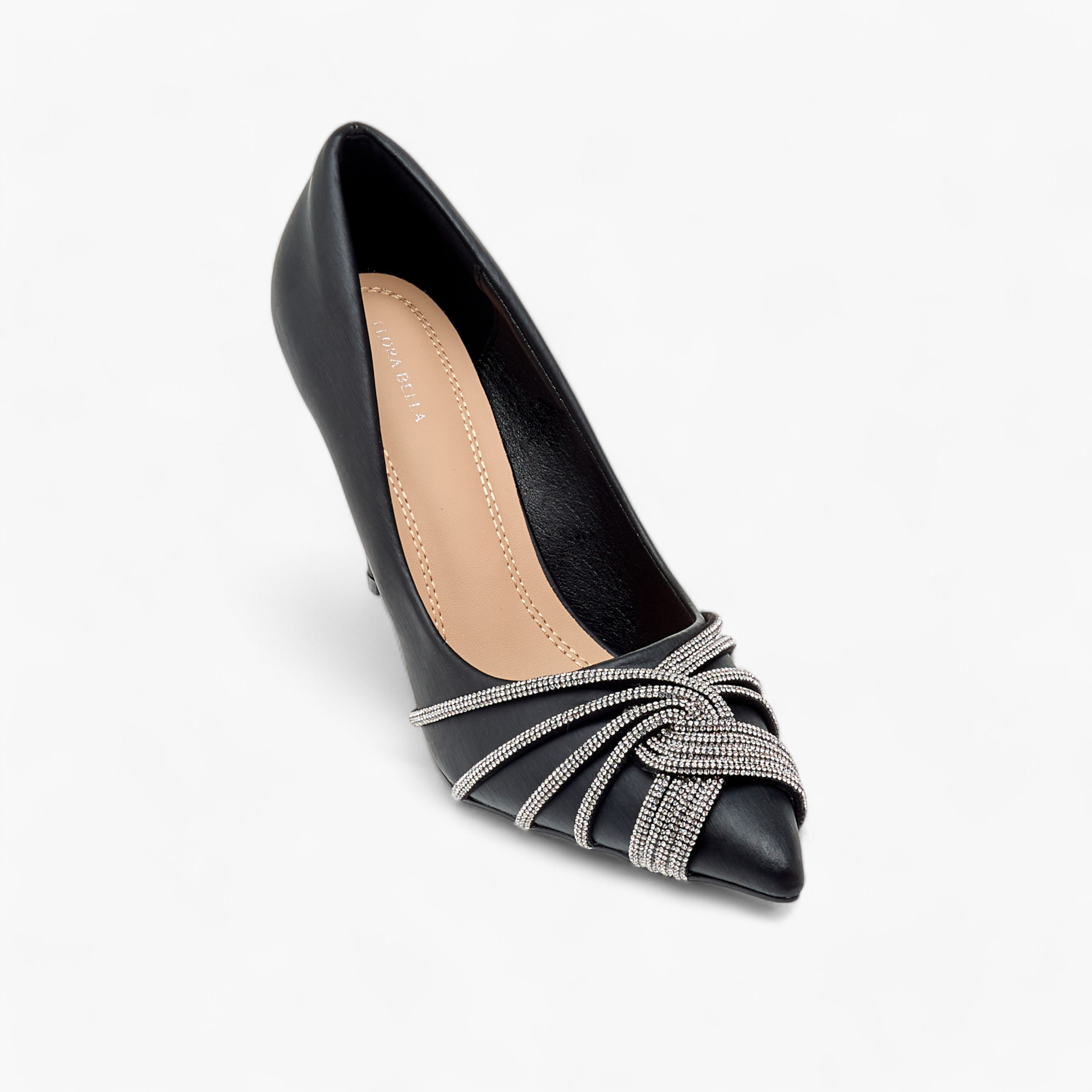 حذاء كلاسيكي مزيّن سهل الارتداء بكعب ستيليتو من فلورا بيلا-women-shoes-heels-image-2