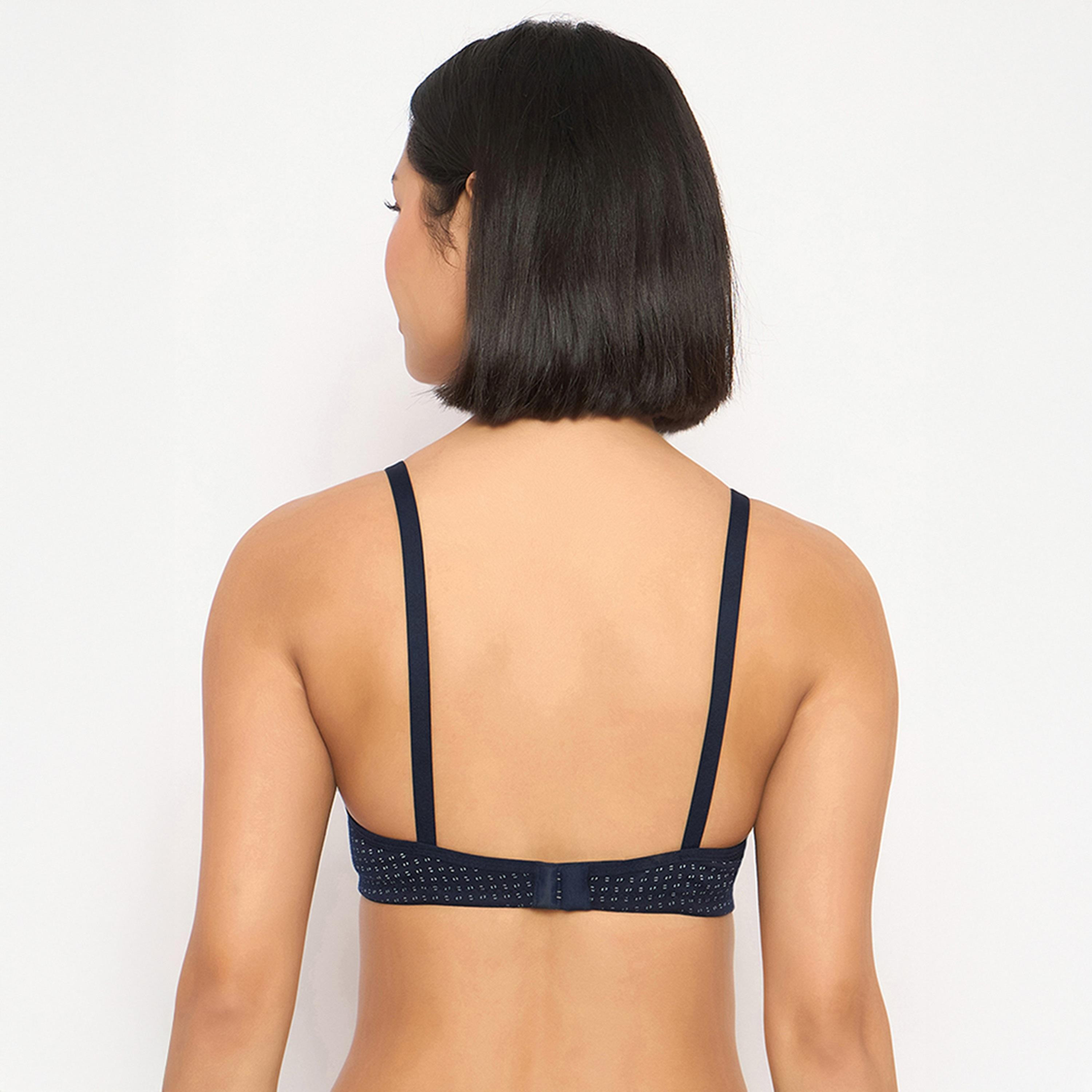 عبوة 2 حمالة صدر تي شيرت مطبوعة، غير مبطنة، بدون سلك - كحلي | وردي من كلوفيا-women-clothing-lingerie-bras-image-10