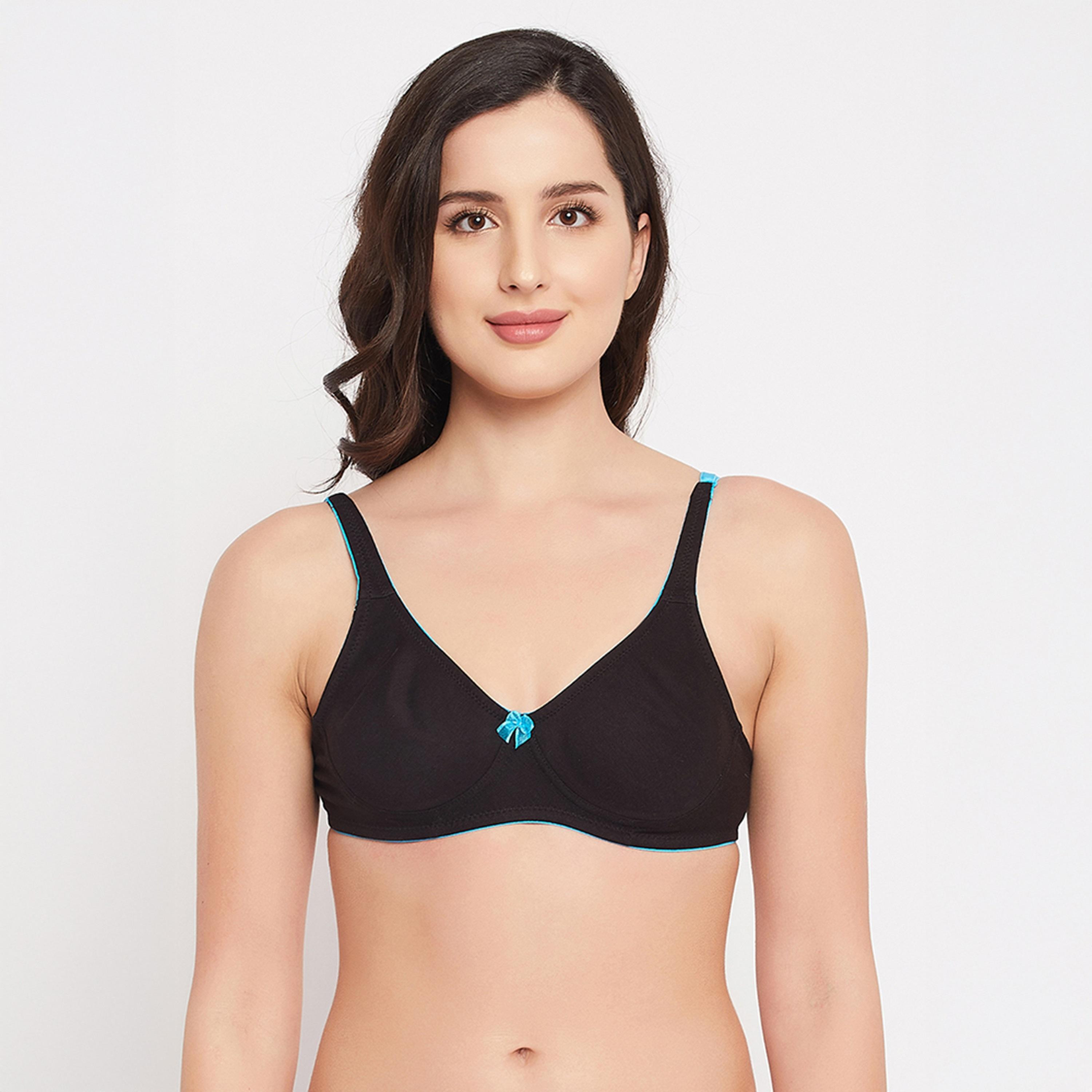 عبوة 2 حمالة صدر تي شيرت غير مبطنة، بدون سلك، بدمي كاب - أسود | أرجواني من كلوفيا-women-clothing-lingerie-bras-image-5