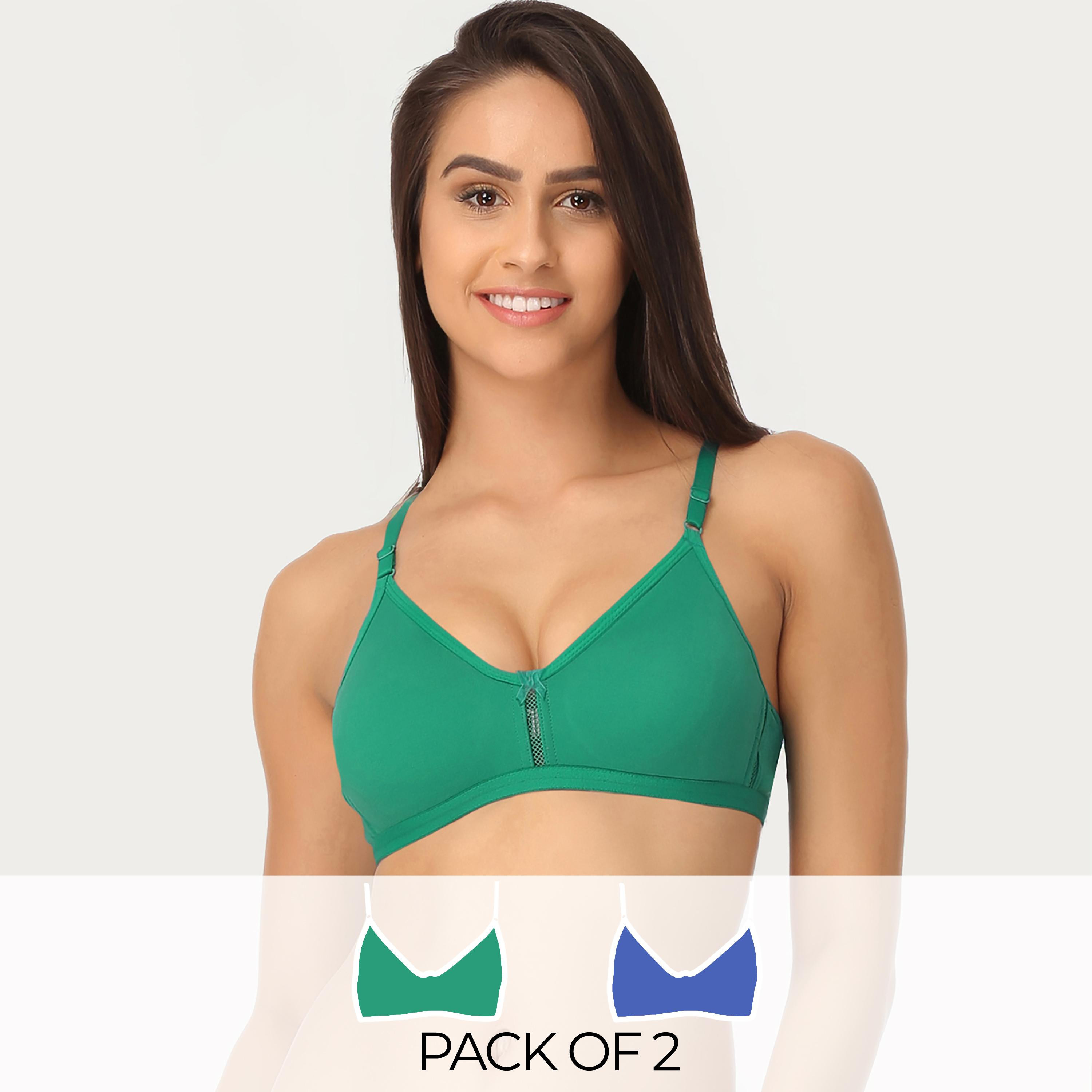 عبوة 2 حمالة صدر سموذي غير مبطنة، بدون سلك، بتغطية كاملة من كلوفيا-women-clothing-lingerie-bras-image-1