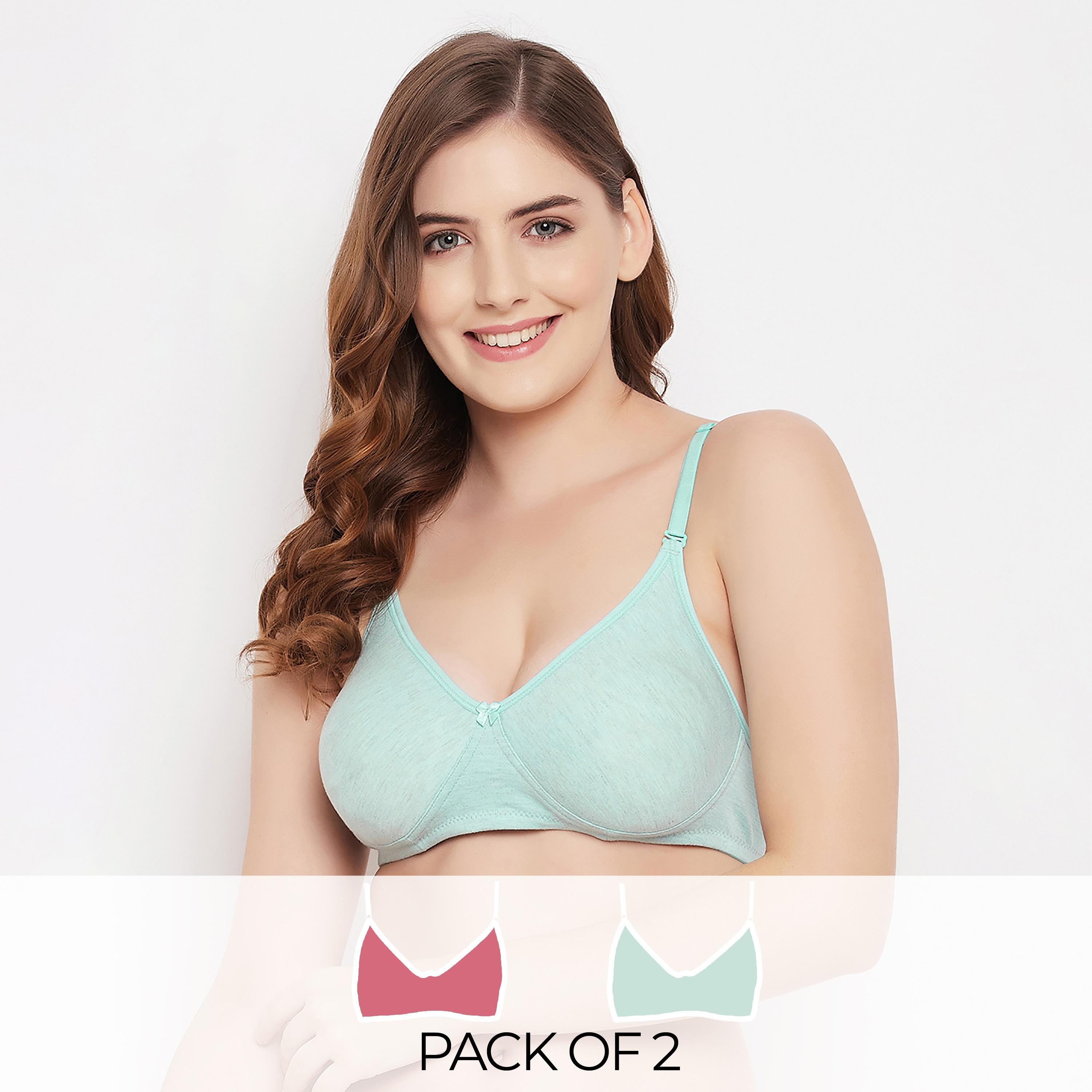 عبوة 2 حمالة صدر تي شيرت غير مبطنة، بدون سلك، متعددة الارتداء من كلوفيا-women-clothing-lingerie-bras-image-1