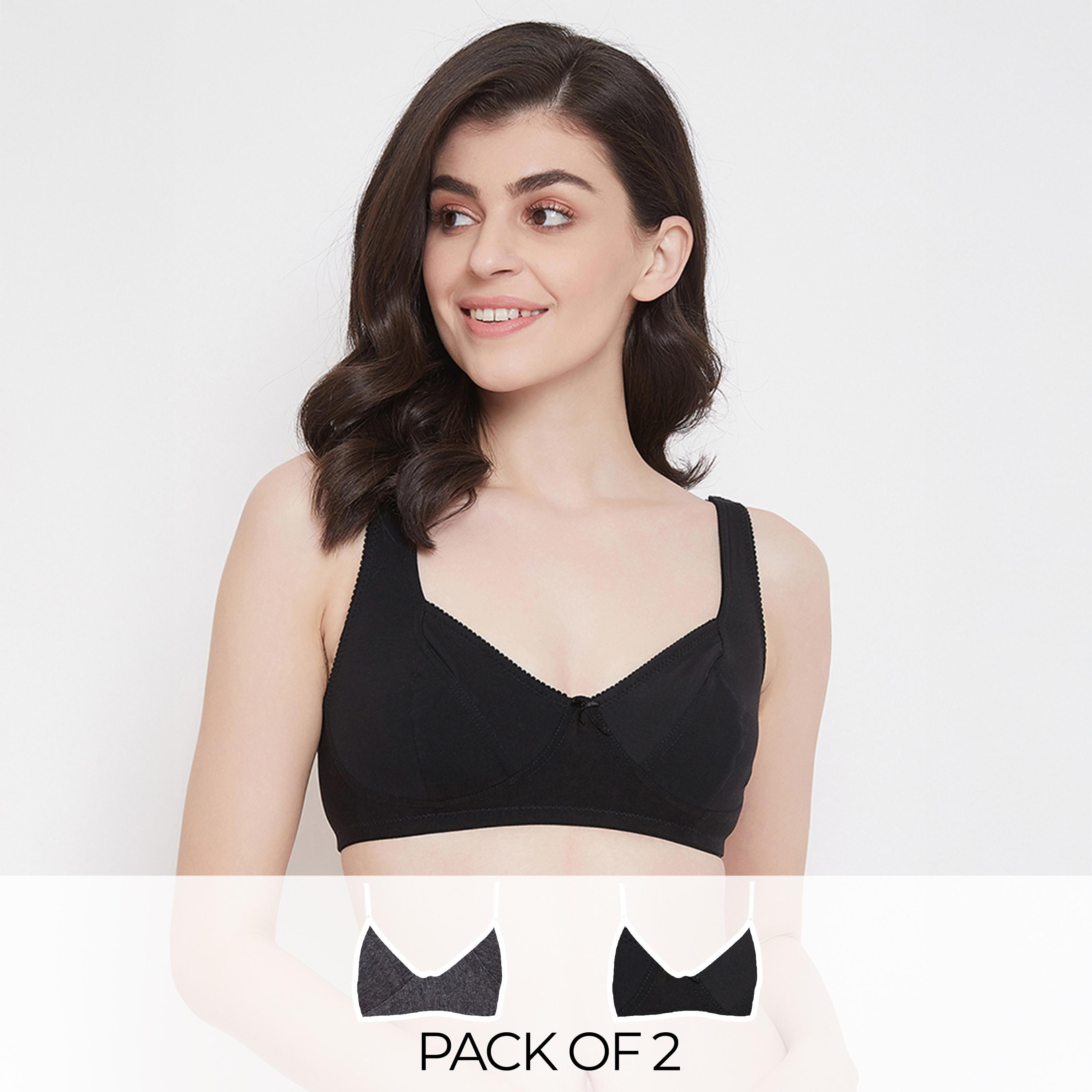 عبوة 2 حمالة صدر غير مبطنة، بدون سلك، بتغطية كاملة من كلوفيا-women-clothing-lingerie-bras-image-1